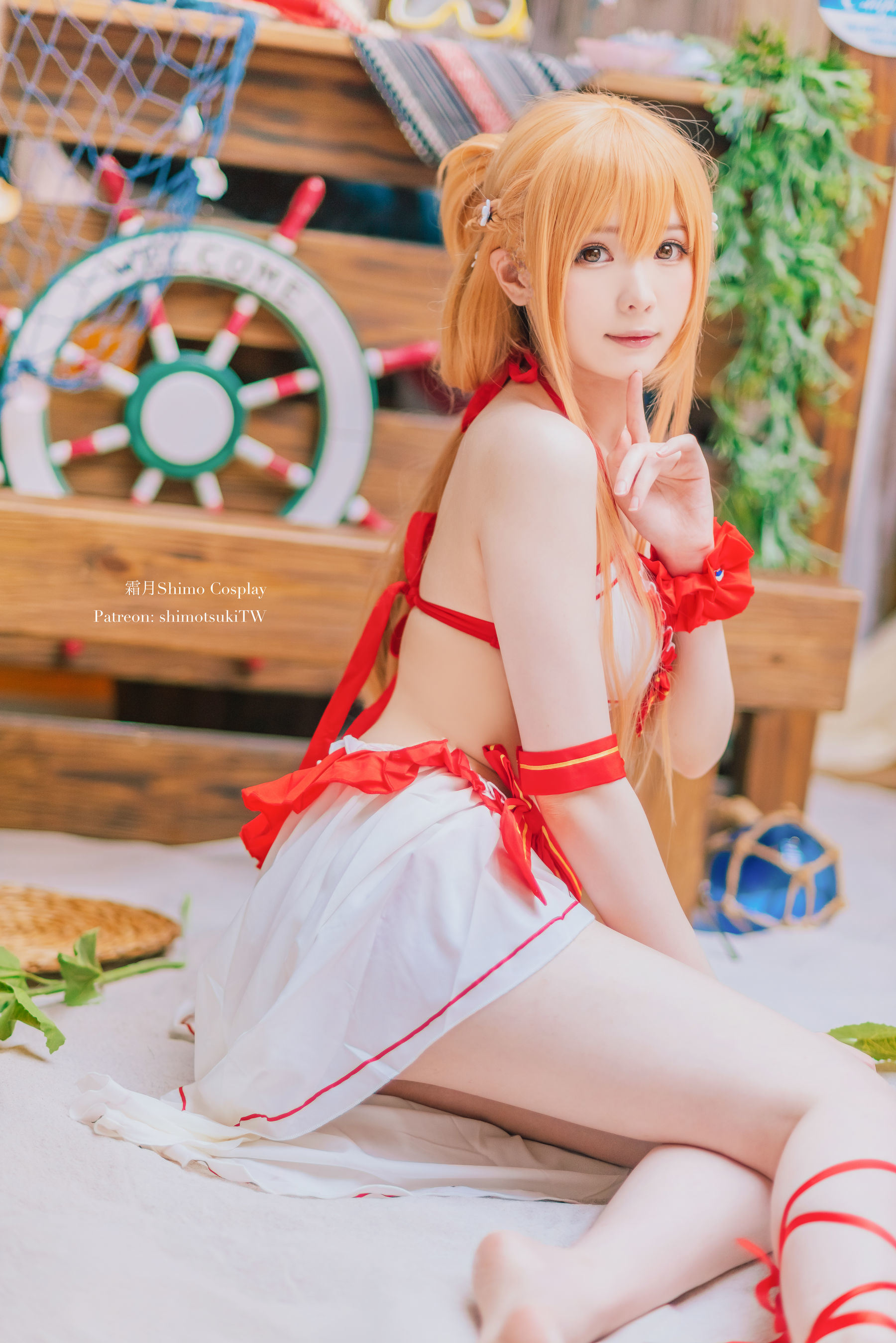 COS Phúc lợi] Weibo em gái Sương Nguyệt Shimo - Asuna đồ bơi