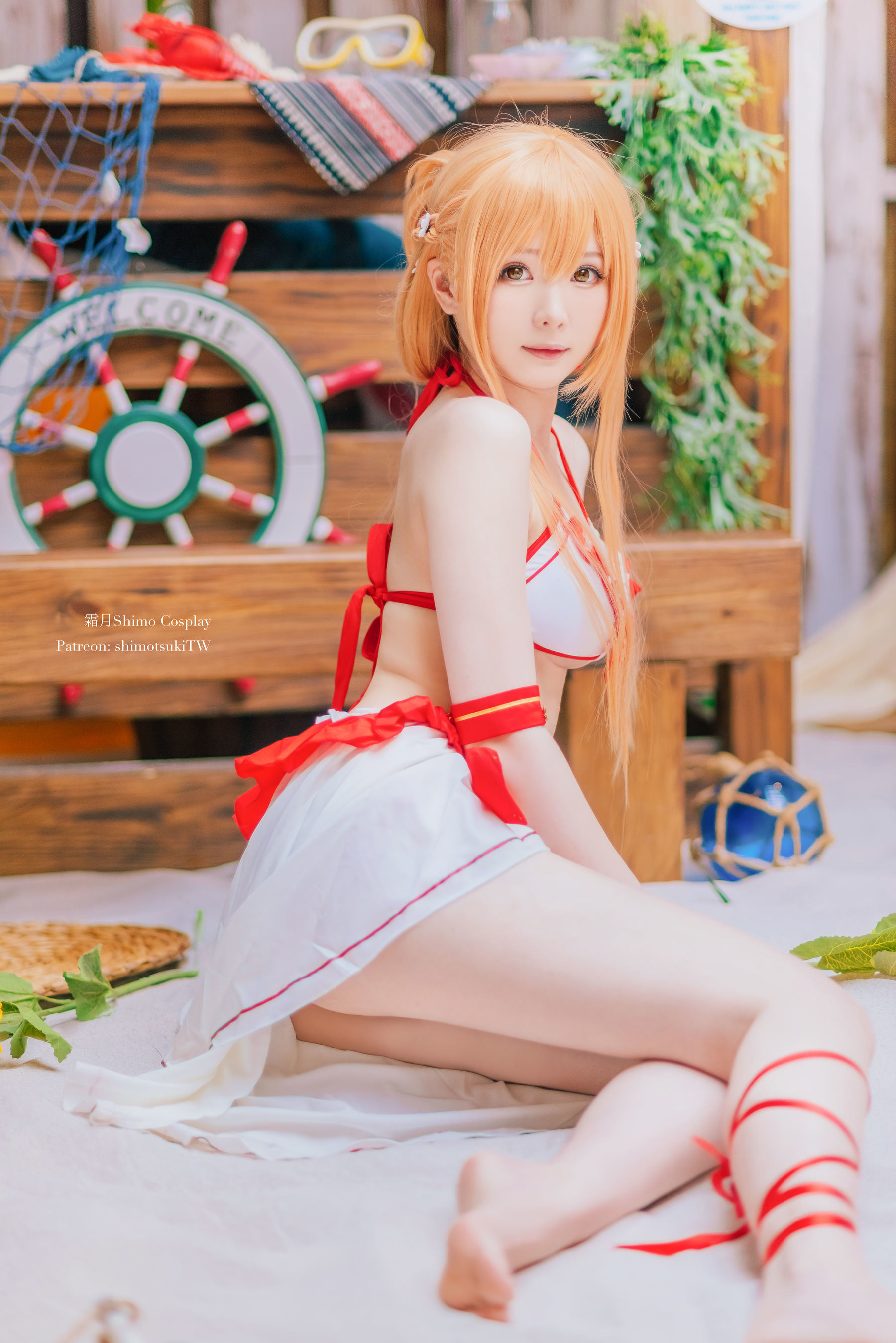 COS Phúc lợi] Weibo em gái Sương Nguyệt Shimo - Asuna đồ bơi
