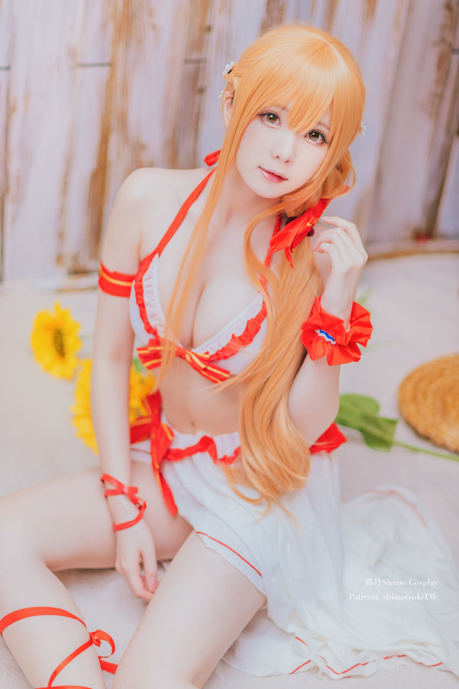 COS Phúc lợi] Weibo em gái Sương Nguyệt Shimo - Asuna đồ bơi