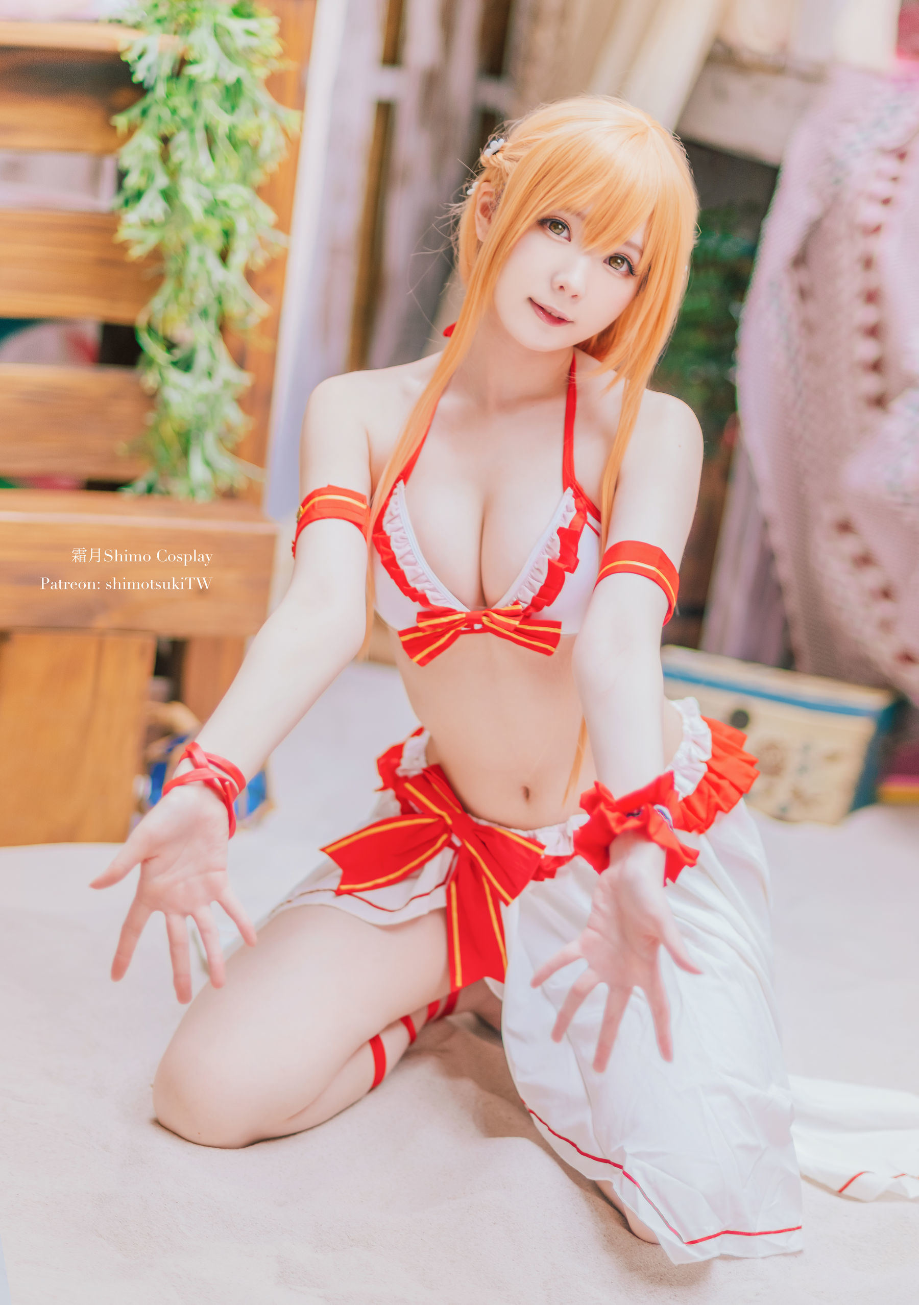 COS Phúc lợi] Weibo em gái Sương Nguyệt Shimo - Asuna đồ bơi