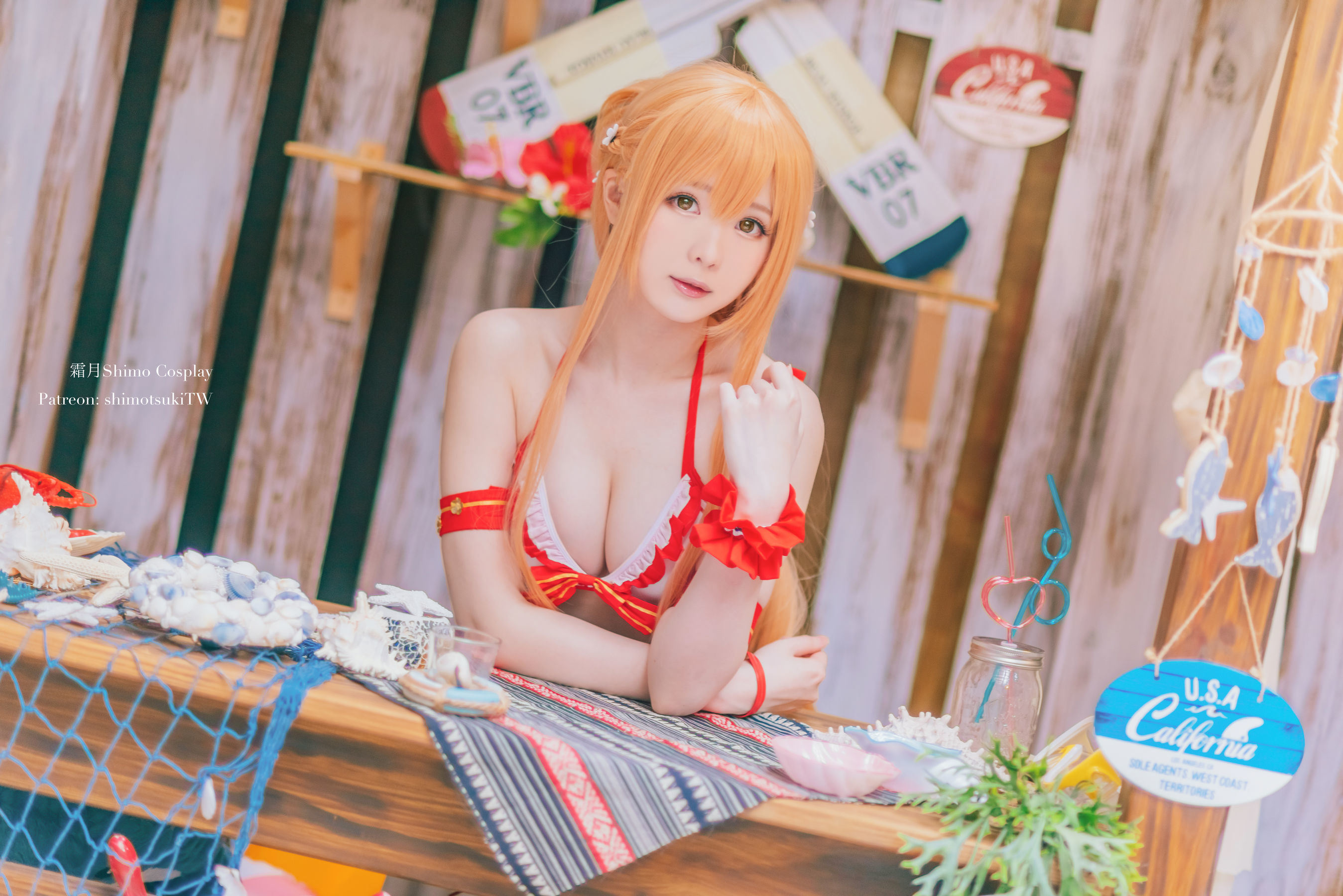 COS Phúc lợi] Weibo em gái Sương Nguyệt Shimo - Asuna đồ bơi