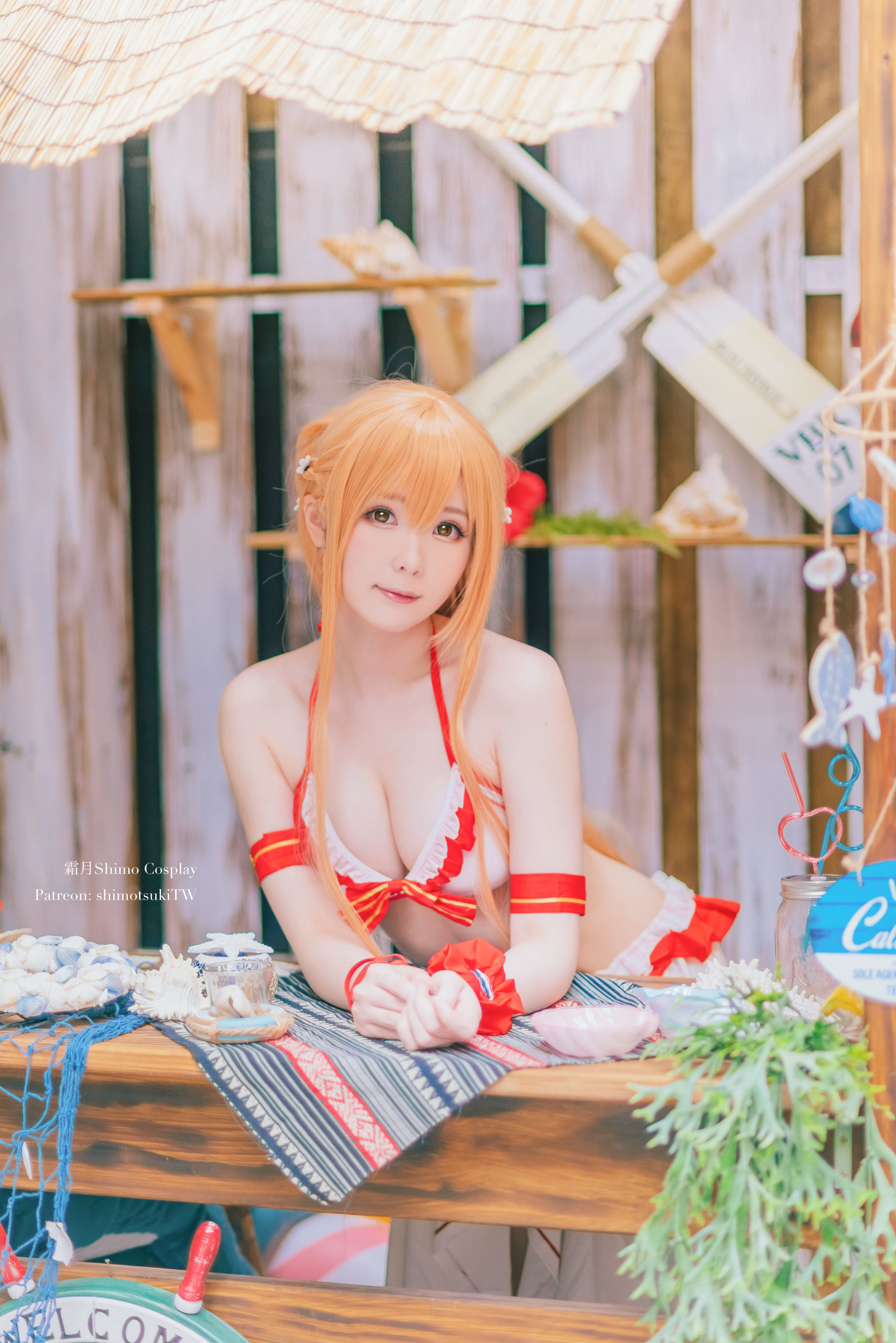 COS Phúc lợi] Weibo em gái Sương Nguyệt Shimo - Asuna đồ bơi