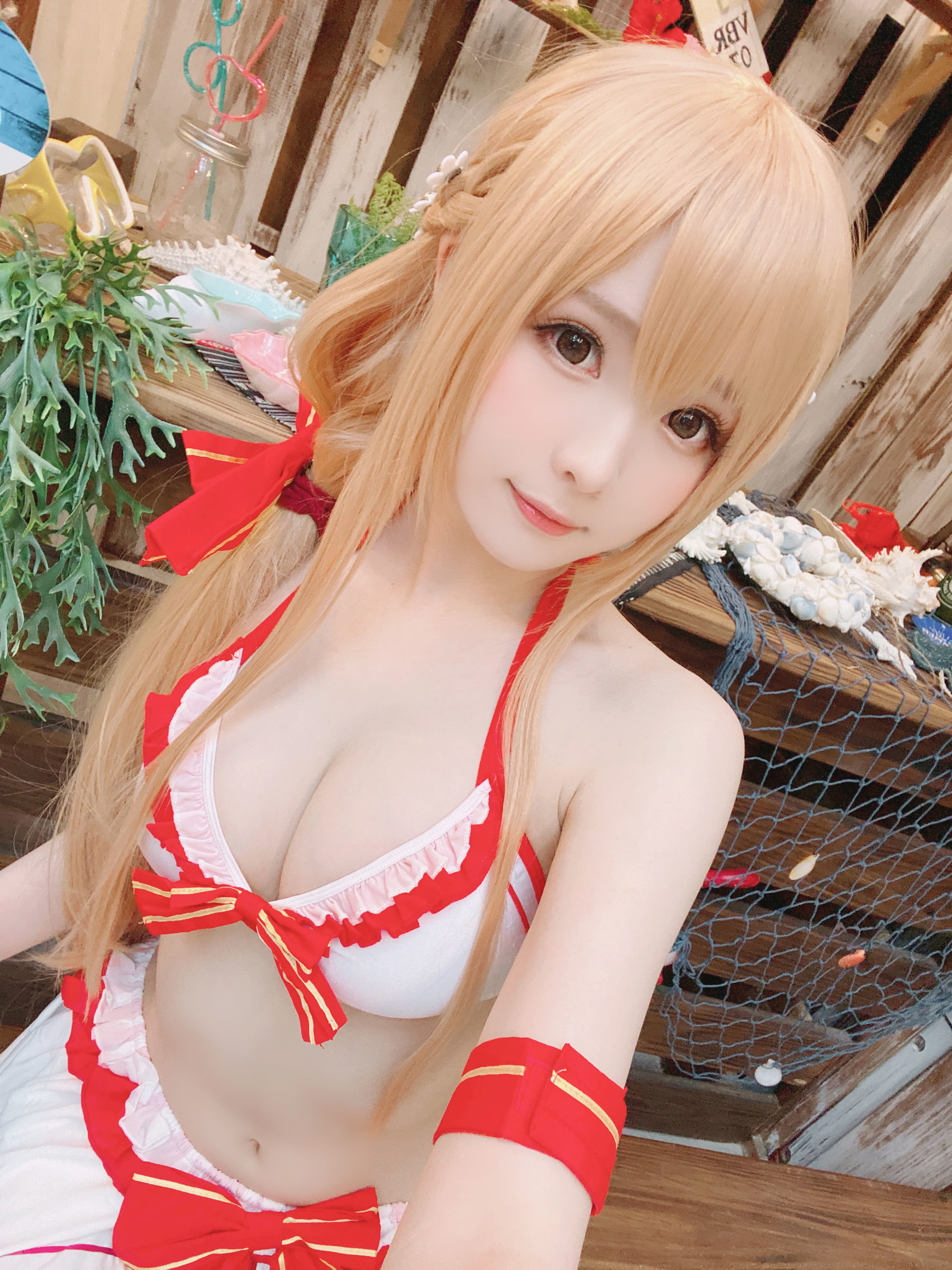 COS Phúc lợi] Weibo em gái Sương Nguyệt Shimo - Asuna đồ bơi