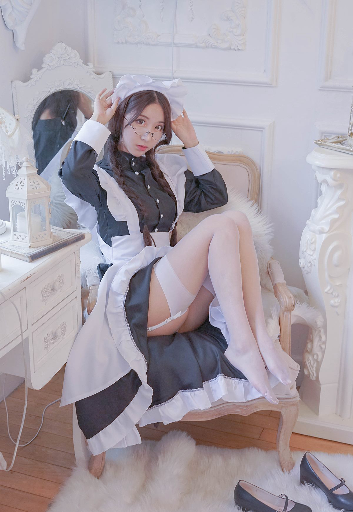 COSPLAY美女黑川风骚白丝美腿玉足高清超污大尺度写真