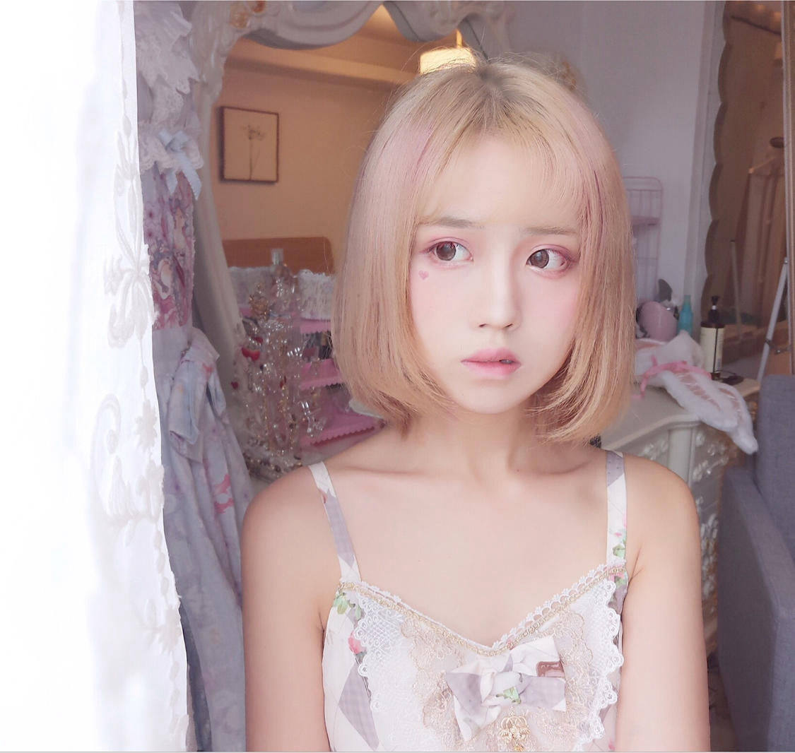 웹홍 COSER 사진] 차원 소녀 년설 ww - 흰색 긴통 무릎 스타킹