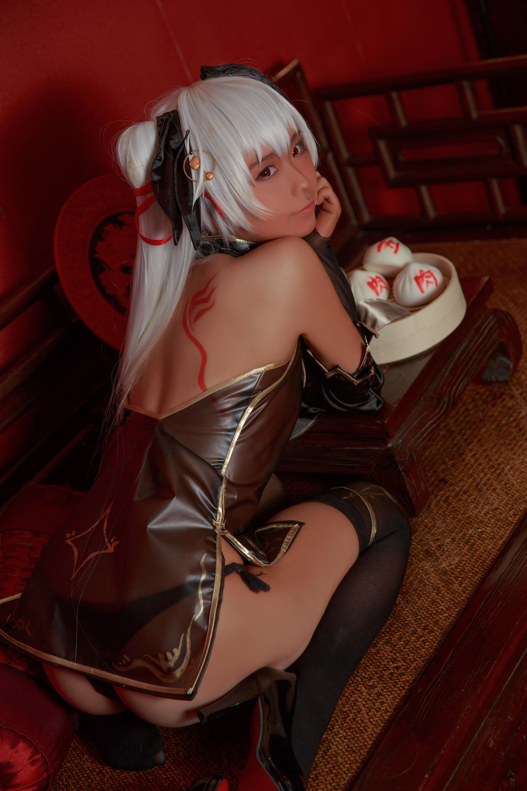 เน็ตไอดอลคอเซอร์ภาพถ่าย] บล็อกเกอร์อนิเมะ G44 ไม่ได้รับบาดเจ็บ - สาวกี่เพ้าสีน้ำตาล