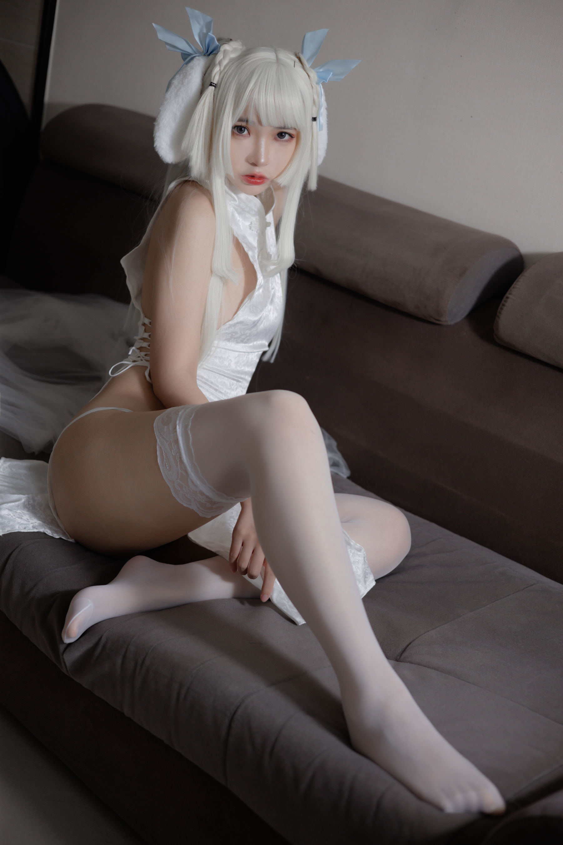 Ảnh Coser Ngôi sao Mạng] Phong Miêu ss - Áo qipao trắng