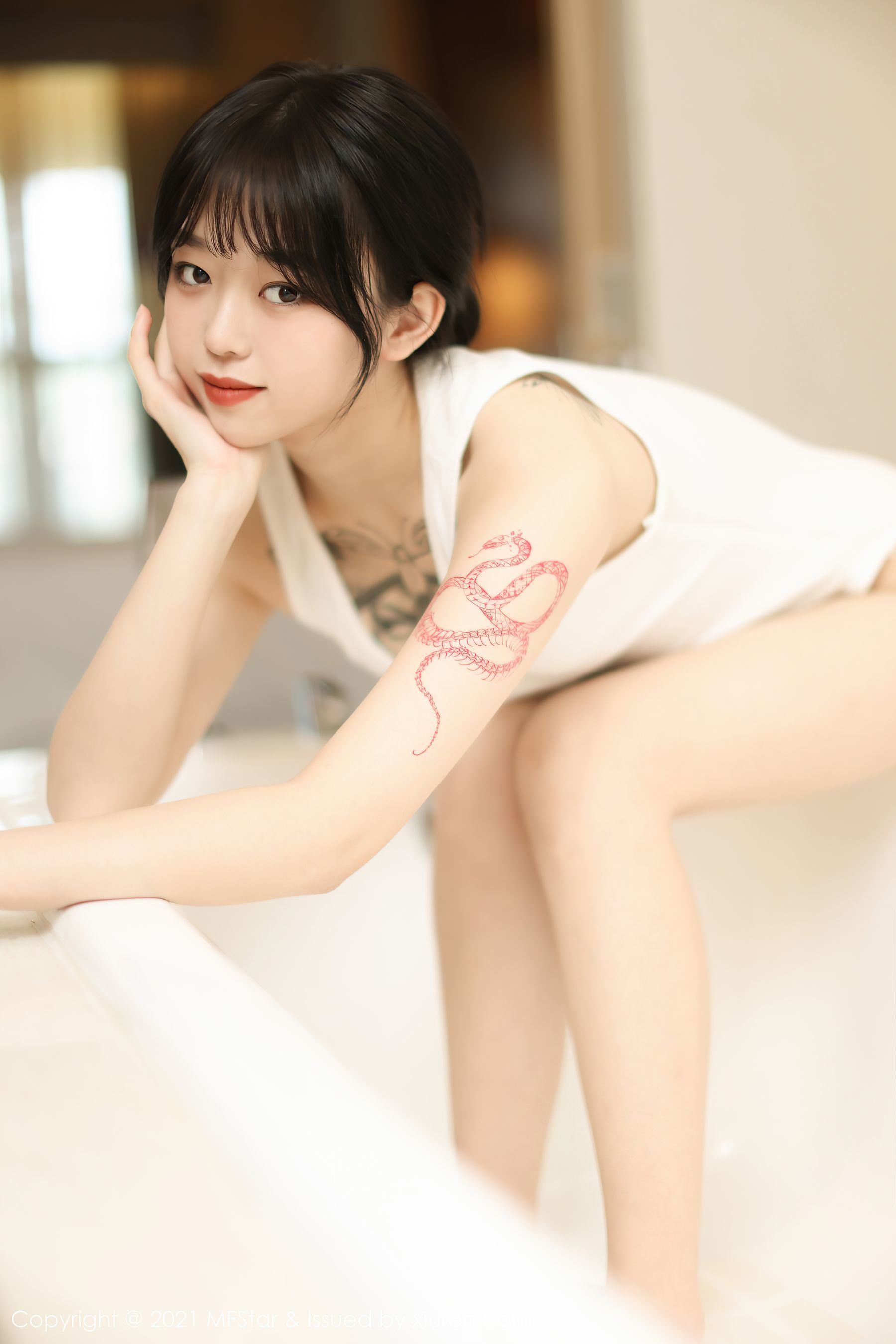 模范学院MFStar Vol.496 奶瓶子 湿身纹身写真