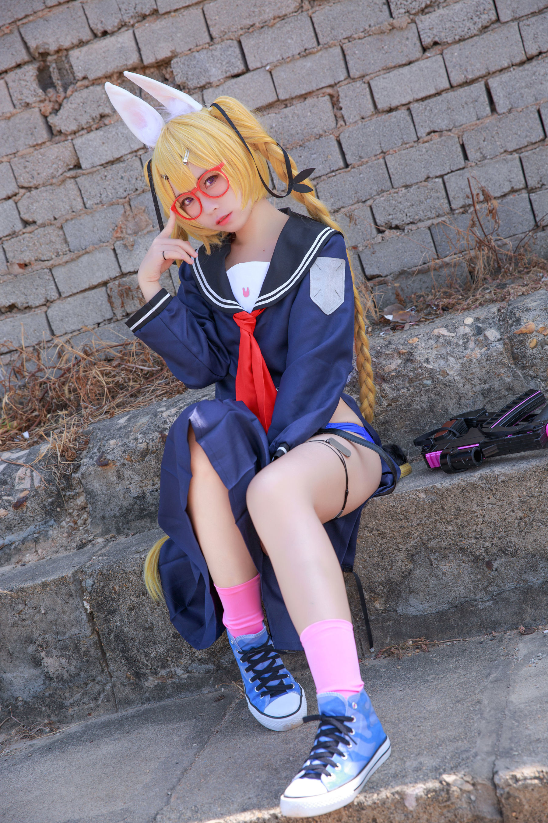 เน็ตไอดอลคอสเพลย์เยอร์写真] บล็อกเกอร์อนิเมะ G44 จะไม่ได้รับบาดเจ็บ - ไซฟง เสื้อผ้านักเรียน