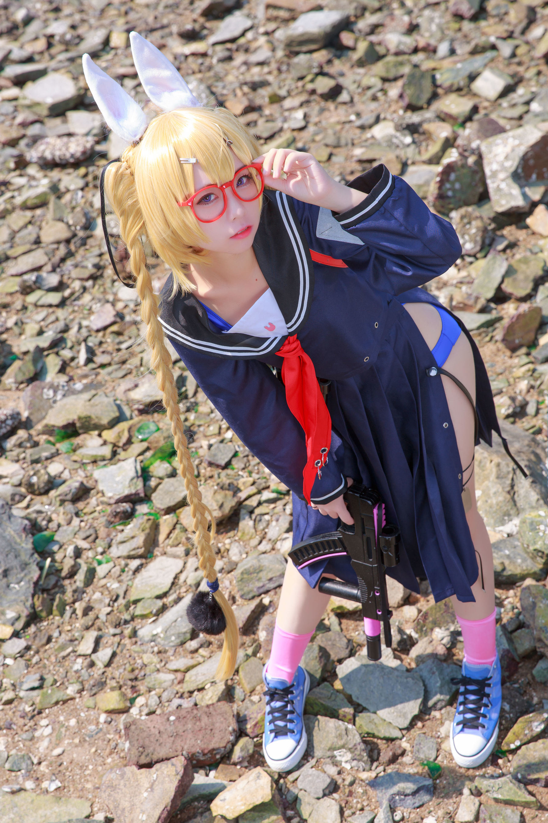 เน็ตไอดอลคอสเพลย์เยอร์写真] บล็อกเกอร์อนิเมะ G44 จะไม่ได้รับบาดเจ็บ - ไซฟง เสื้อผ้านักเรียน