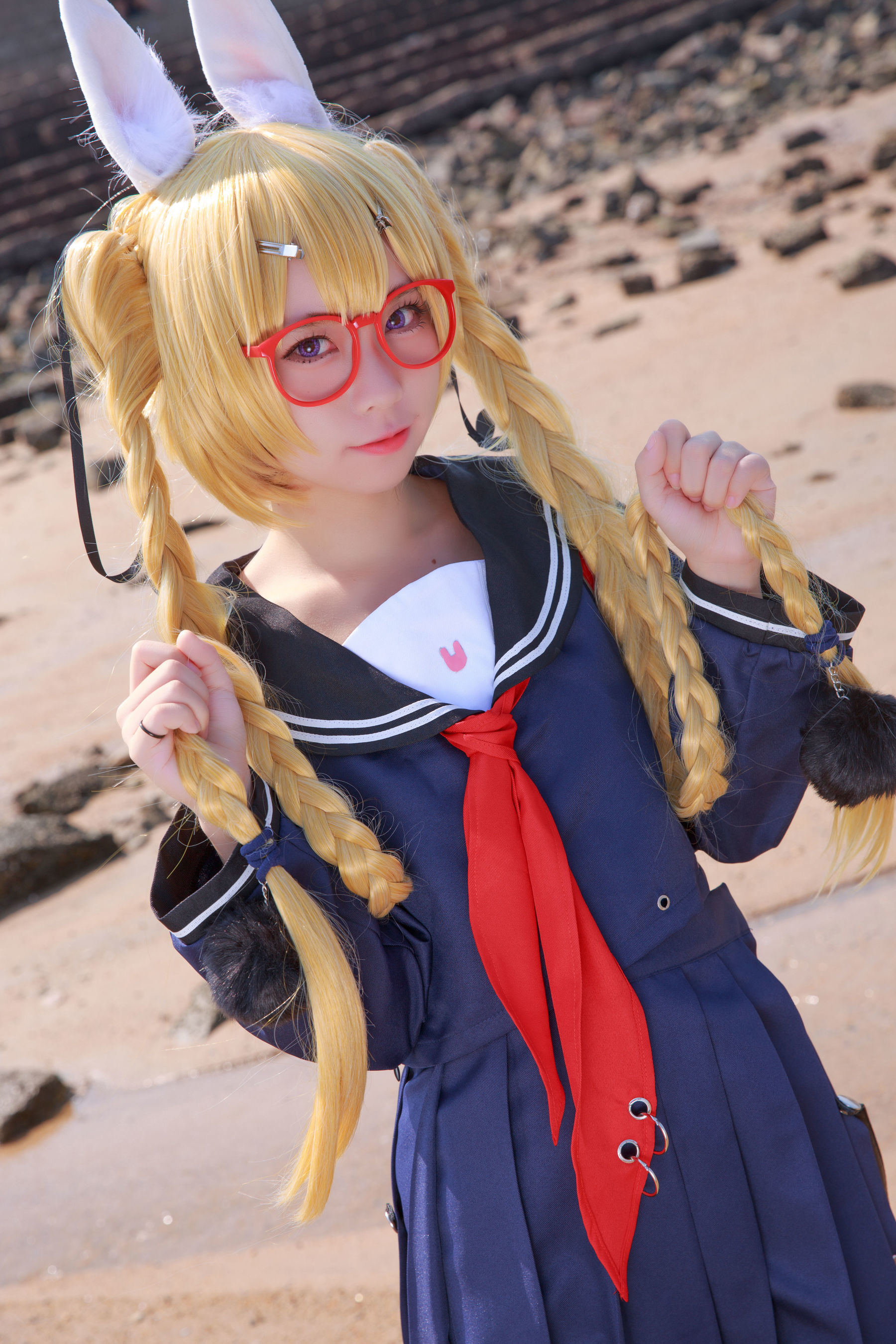 เน็ตไอดอลคอสเพลย์เยอร์写真] บล็อกเกอร์อนิเมะ G44 จะไม่ได้รับบาดเจ็บ - ไซฟง เสื้อผ้านักเรียน