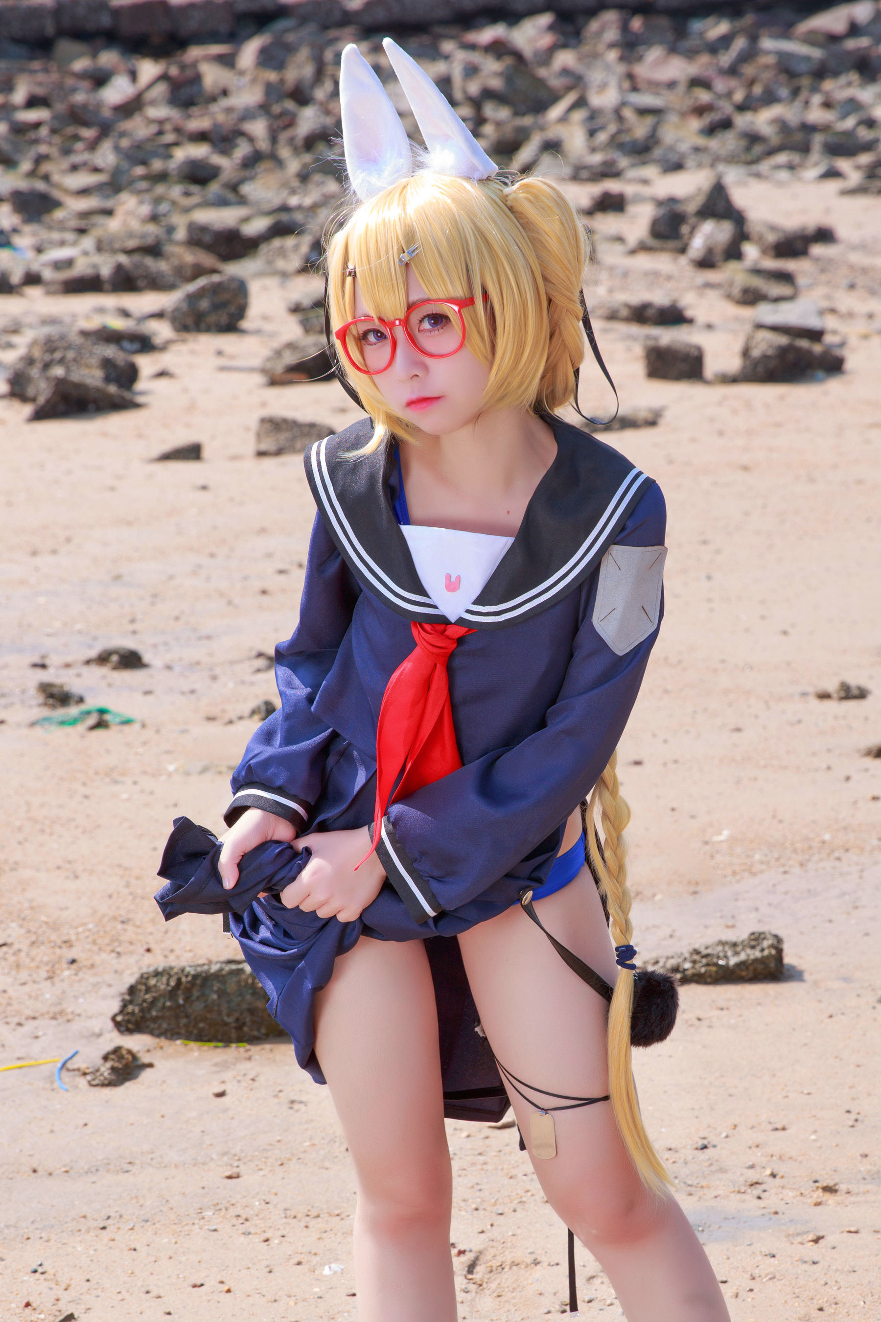 เน็ตไอดอลคอสเพลย์เยอร์写真] บล็อกเกอร์อนิเมะ G44 จะไม่ได้รับบาดเจ็บ - ไซฟง เสื้อผ้านักเรียน