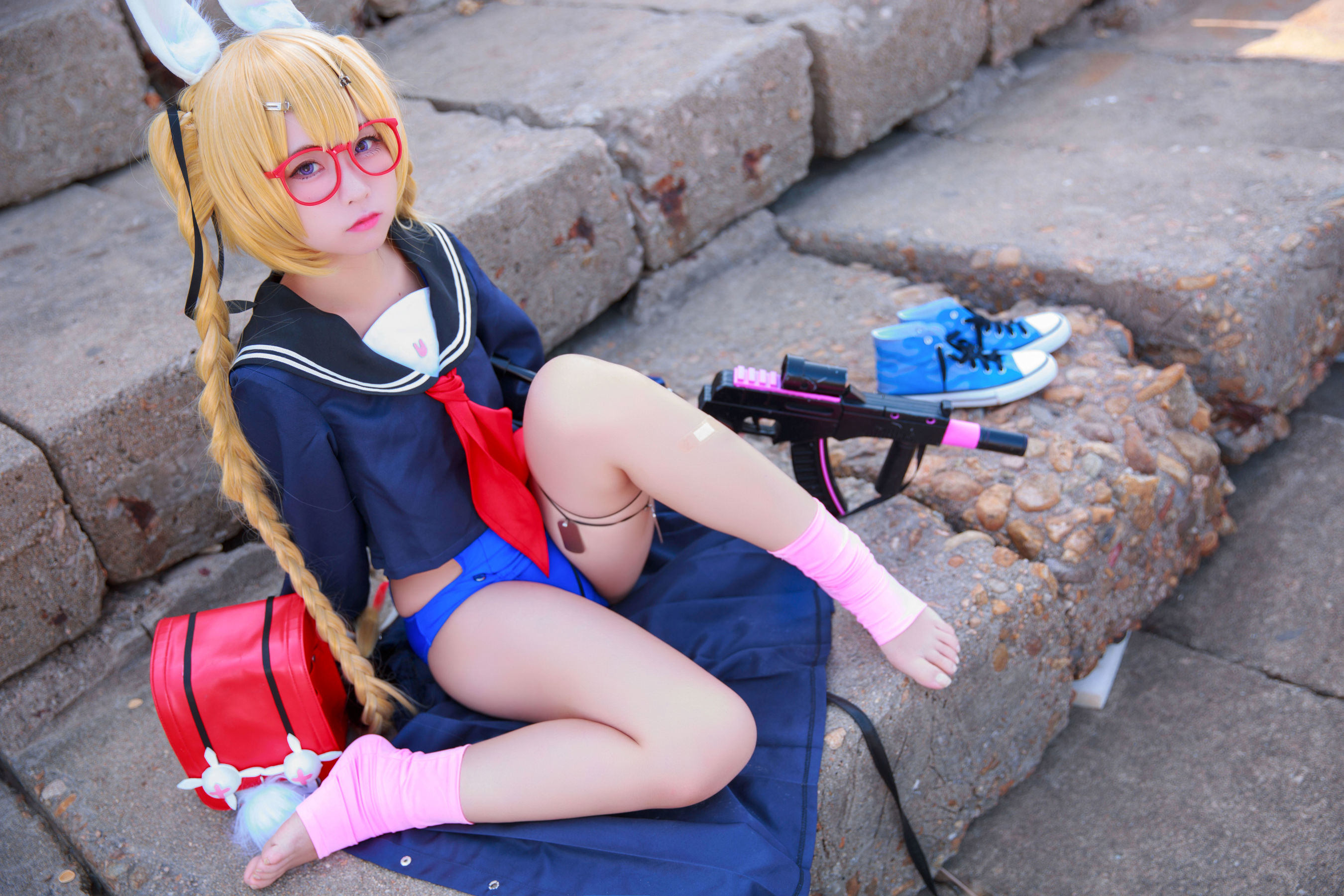 เน็ตไอดอลคอสเพลย์เยอร์写真] บล็อกเกอร์อนิเมะ G44 จะไม่ได้รับบาดเจ็บ - ไซฟง เสื้อผ้านักเรียน