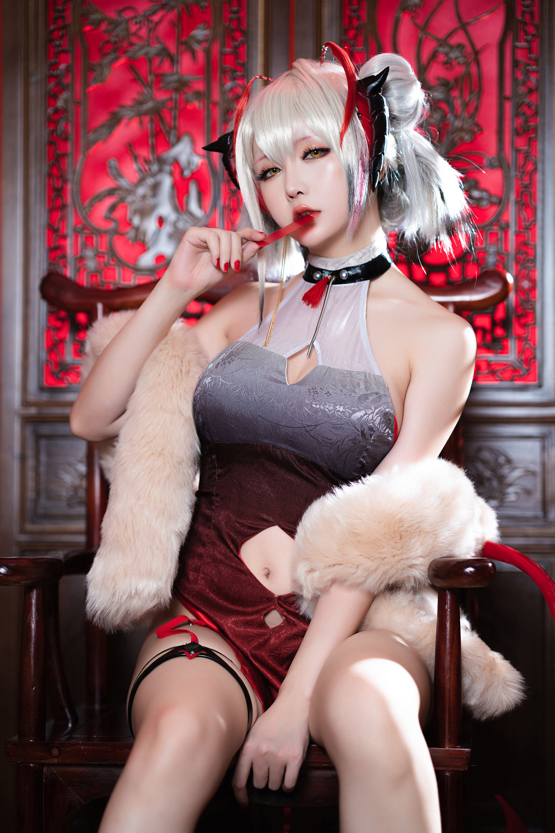 เน็ตไอดอล COSER ภาพถ่าย] Coser小姐姐星จือฉือฉือ - W-ดงจินกี่เพ้า
