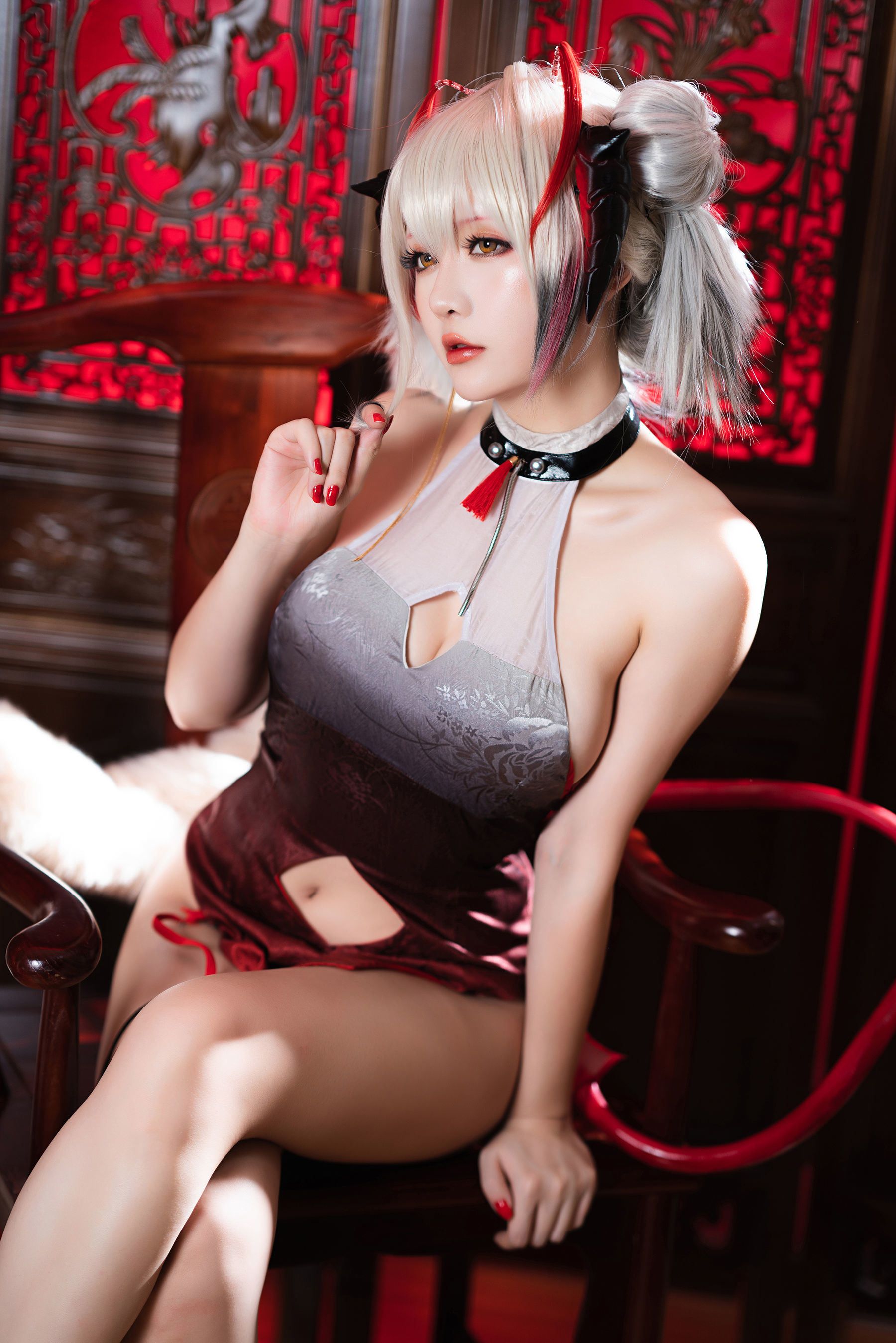 เน็ตไอดอล COSER ภาพถ่าย] Coser小姐姐星จือฉือฉือ - W-ดงจินกี่เพ้า