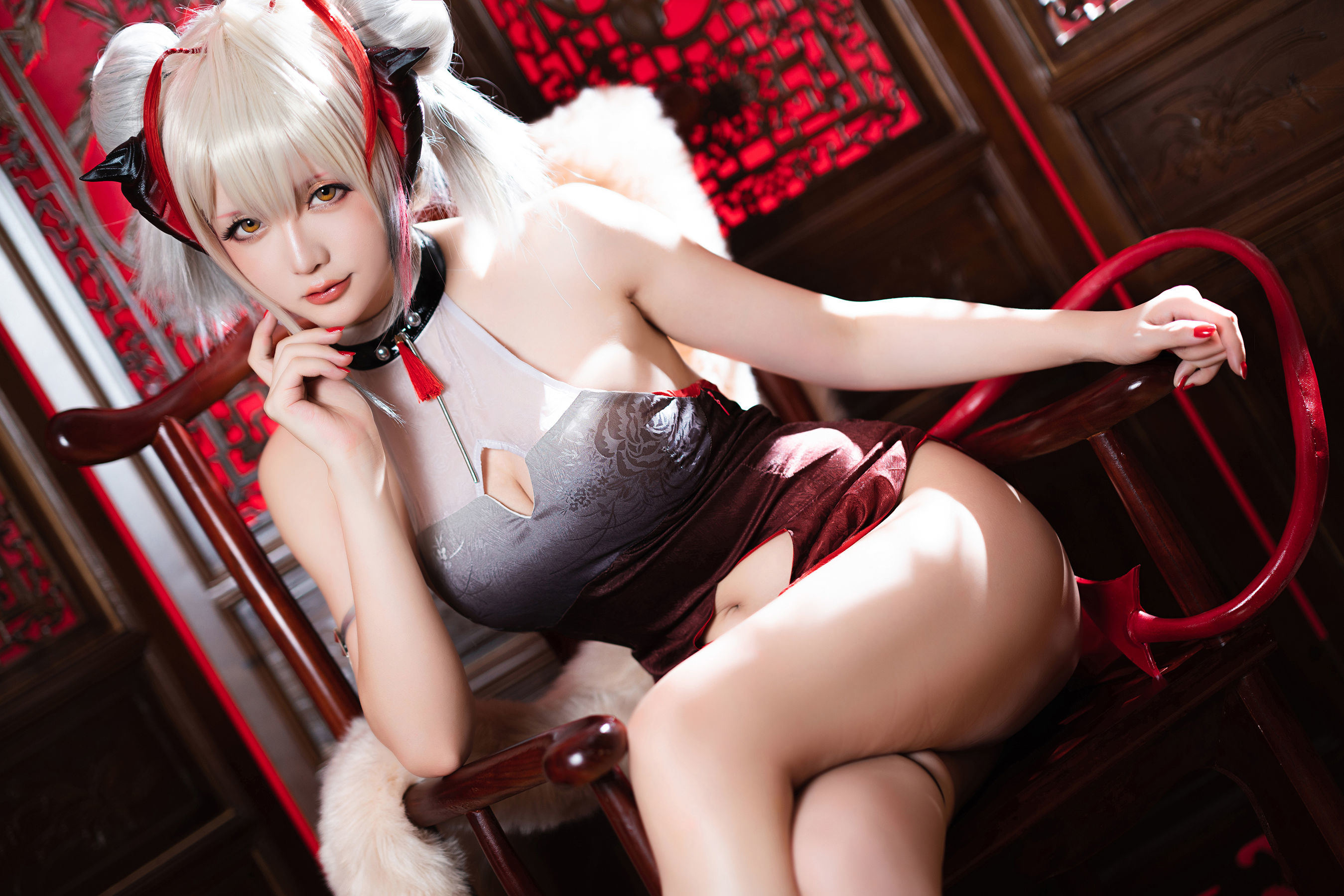 เน็ตไอดอล COSER ภาพถ่าย] Coser小姐姐星จือฉือฉือ - W-ดงจินกี่เพ้า