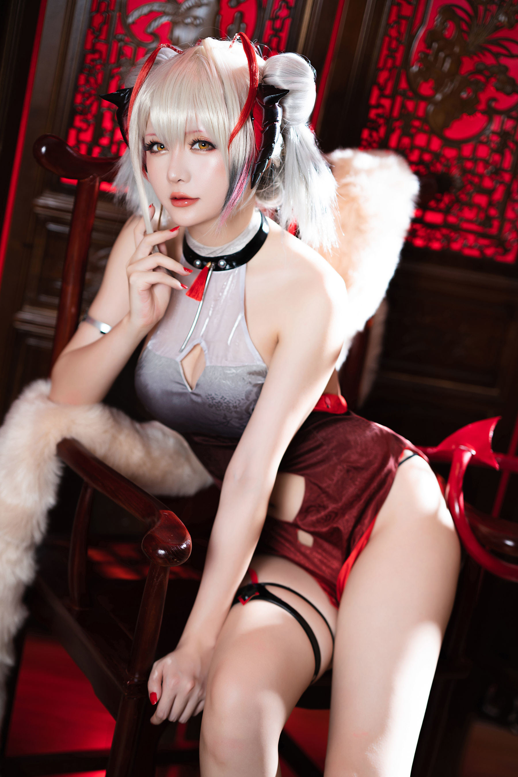 เน็ตไอดอล COSER ภาพถ่าย] Coser小姐姐星จือฉือฉือ - W-ดงจินกี่เพ้า