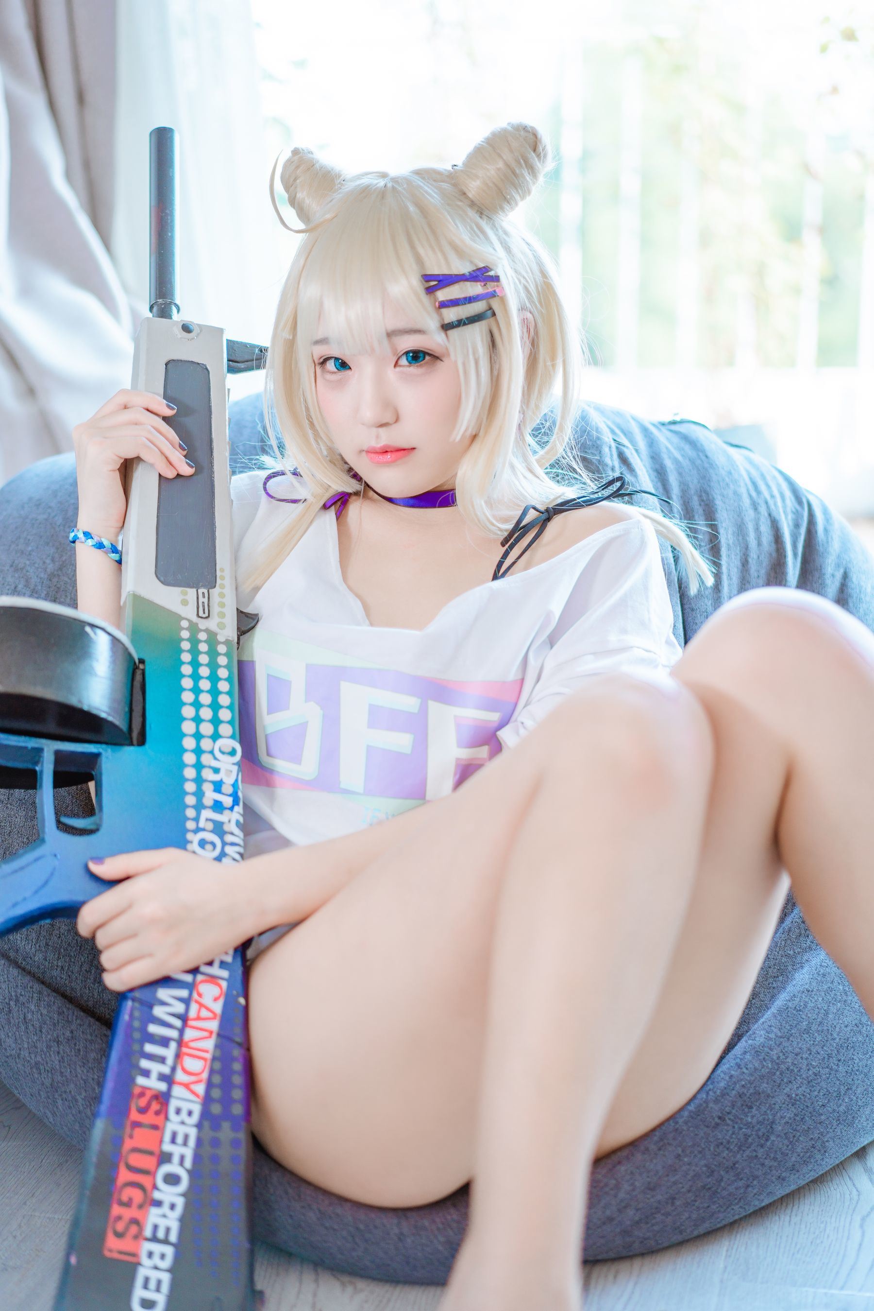 Internet Celebrity Cosplayer Photobook] Anime Blogger Mime Mimi - Girls' Frontline AA-12 Smokeless Lollipop