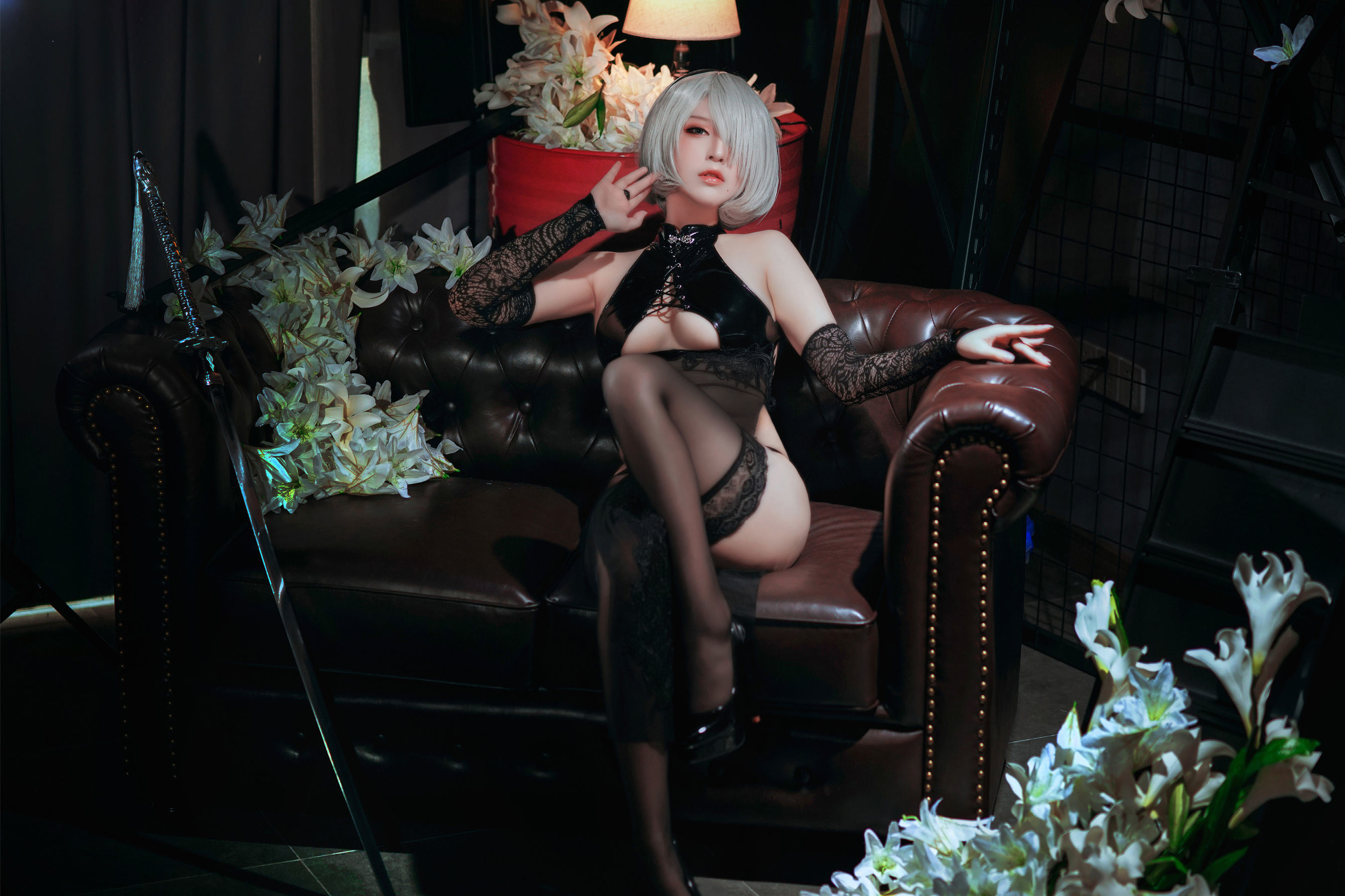 半半子 2B靡煙旗袍 Cosplay 寫真