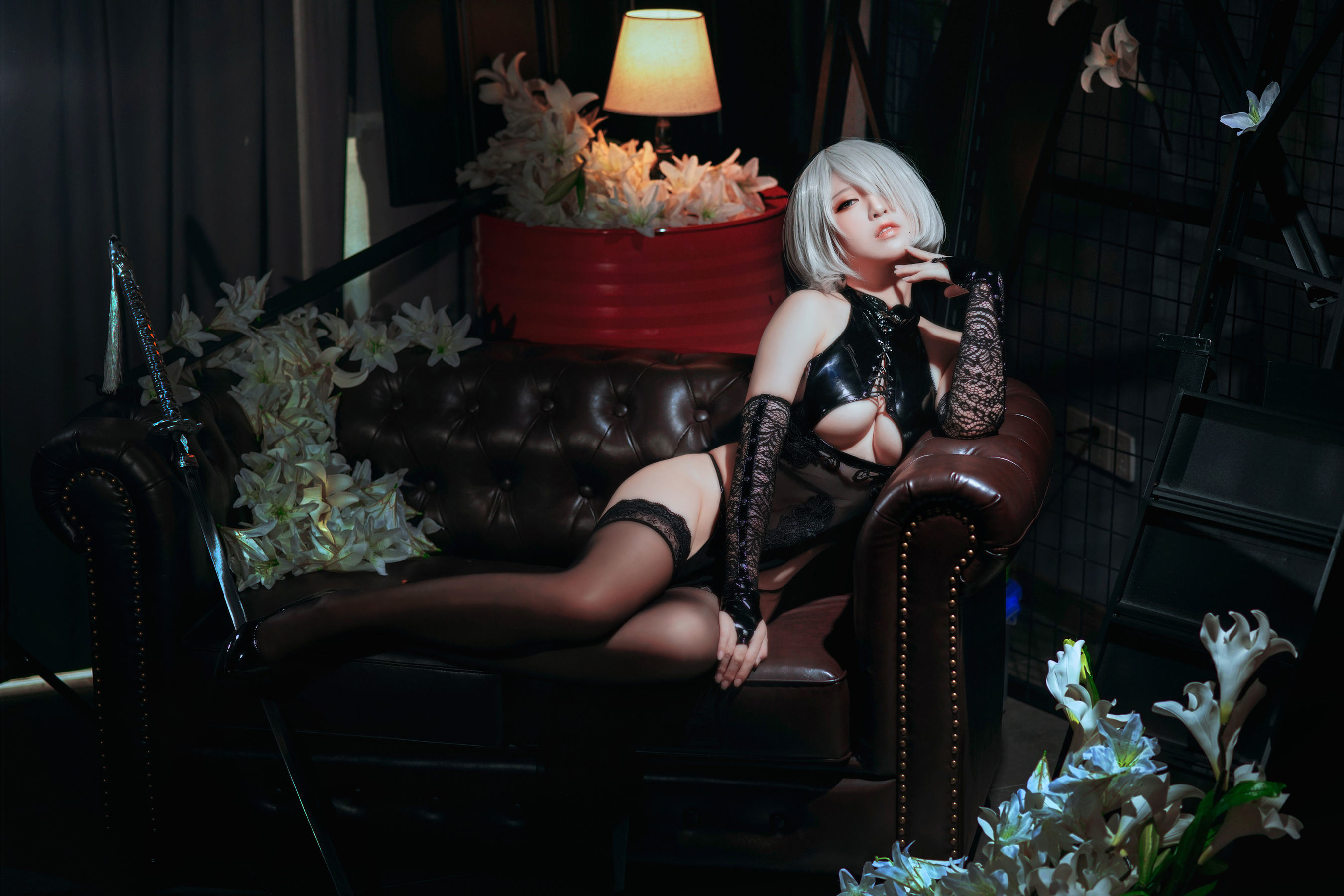 半半子 2B靡煙旗袍 Cosplay 寫真