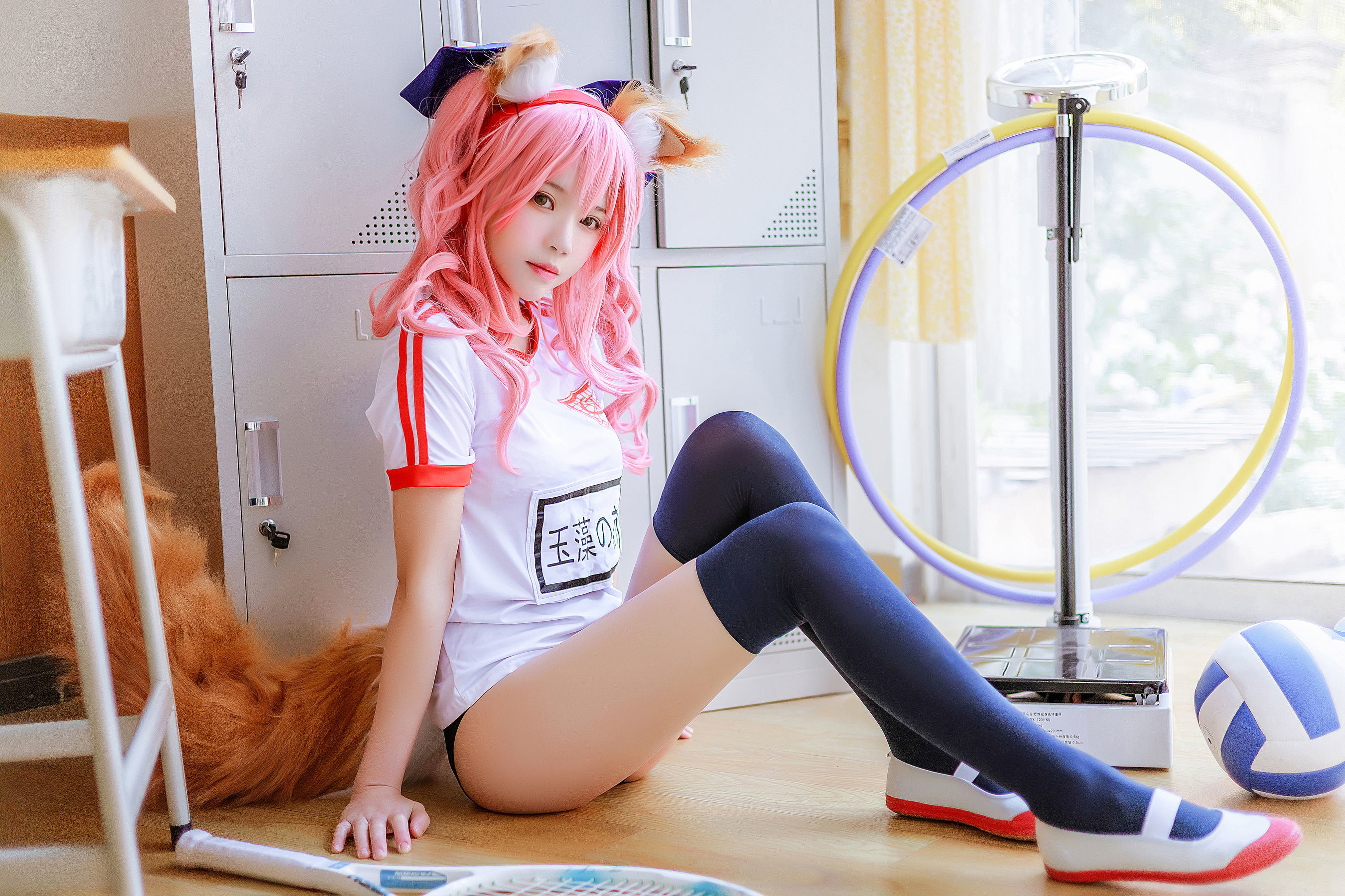 [网红COSER写真] 桜桃喵 - 玉藻前体操服