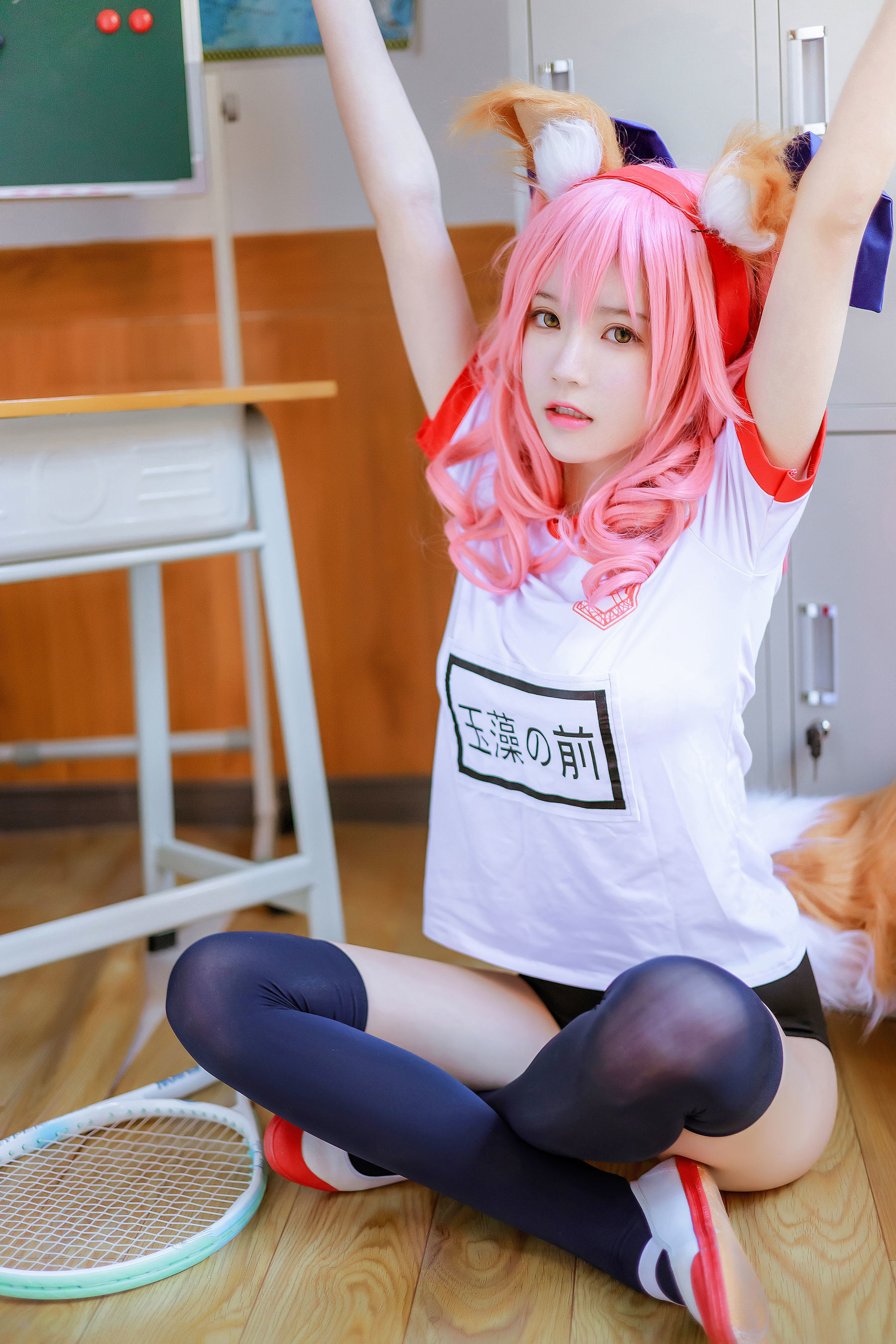 [网红COSER写真] 桜桃喵 - 玉藻前体操服