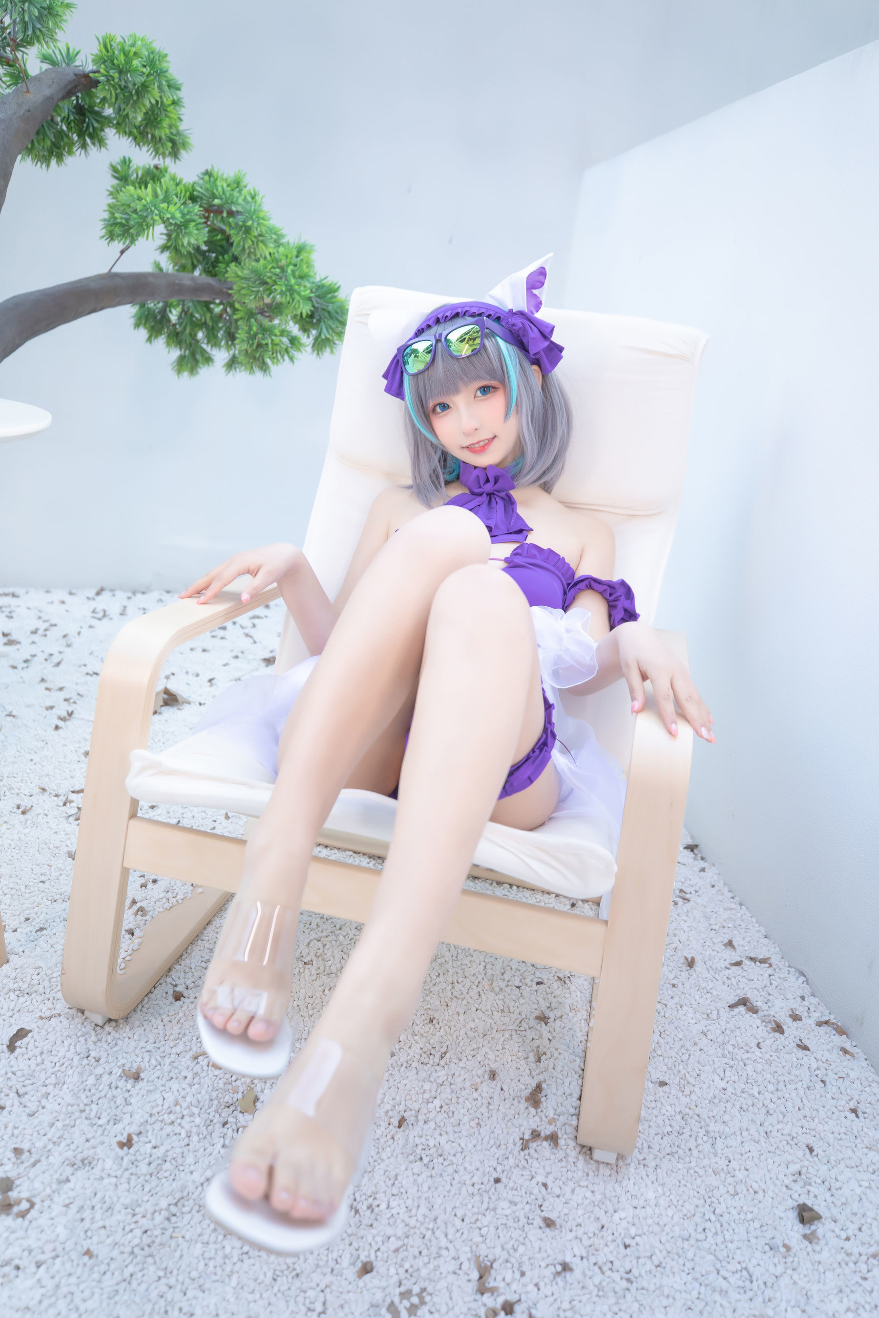 Ảnh Coser Nổi Tiếng Trên Mạng]  belle  Kagura Ban Mafuyu Chi Cheshire - Sân Vườn Màu Thuần