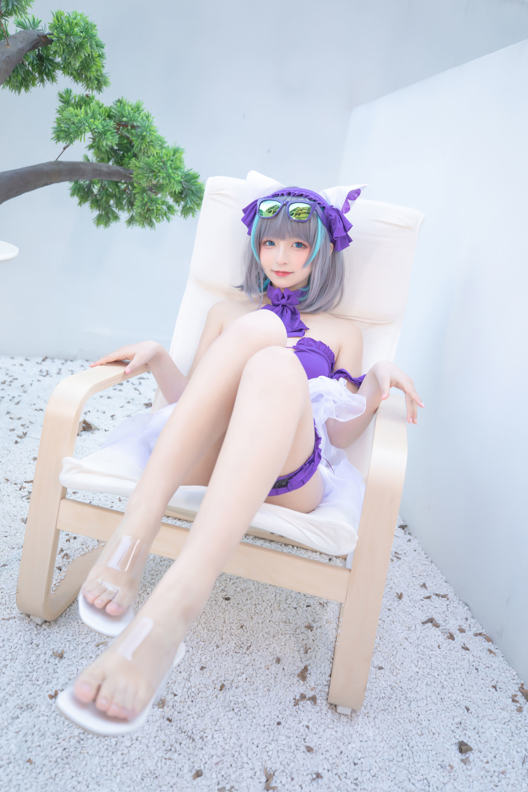 Ảnh Coser Nổi Tiếng Trên Mạng]  belle  Kagura Ban Mafuyu Chi Cheshire - Sân Vườn Màu Thuần