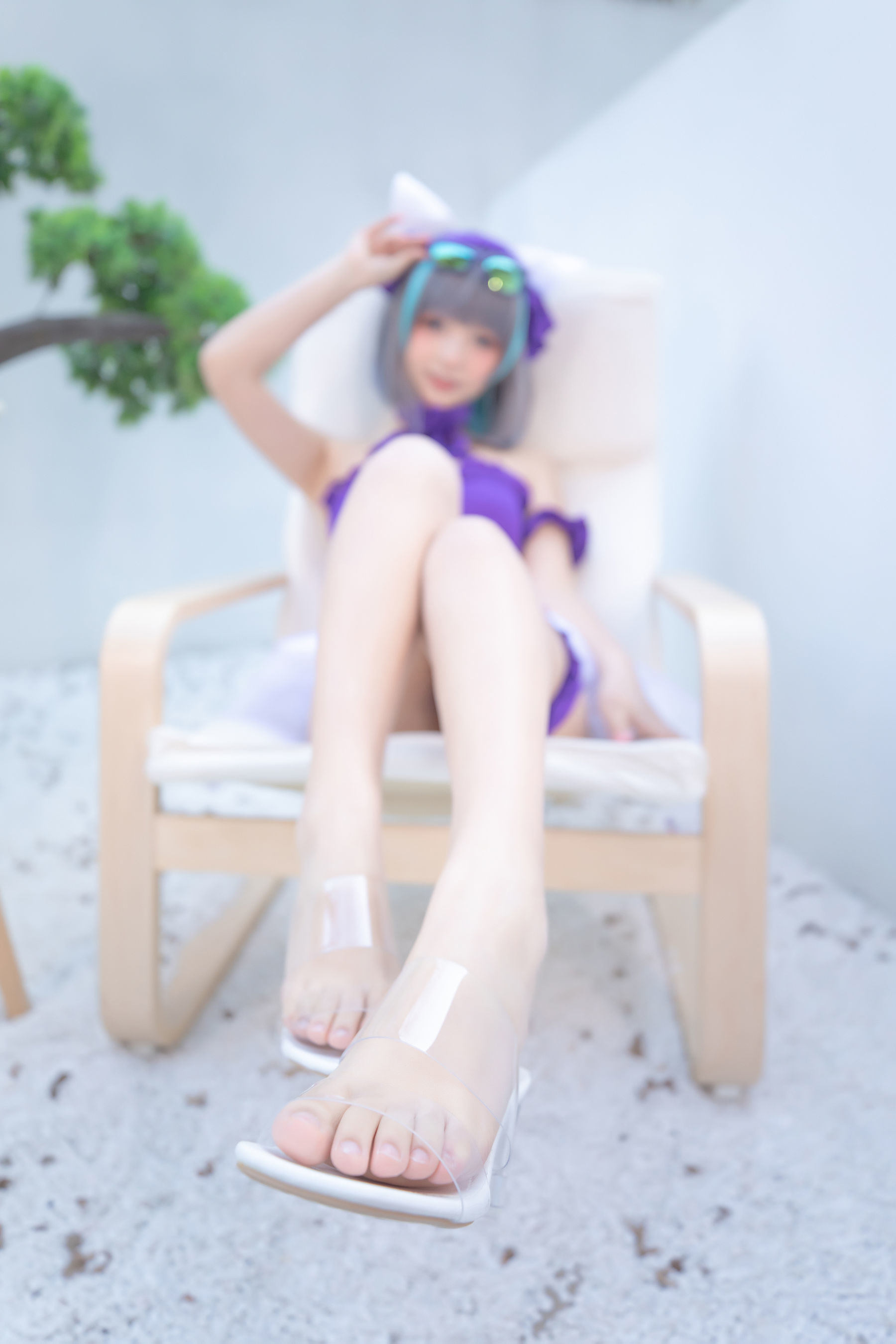 Ảnh Coser Nổi Tiếng Trên Mạng]  belle  Kagura Ban Mafuyu Chi Cheshire - Sân Vườn Màu Thuần