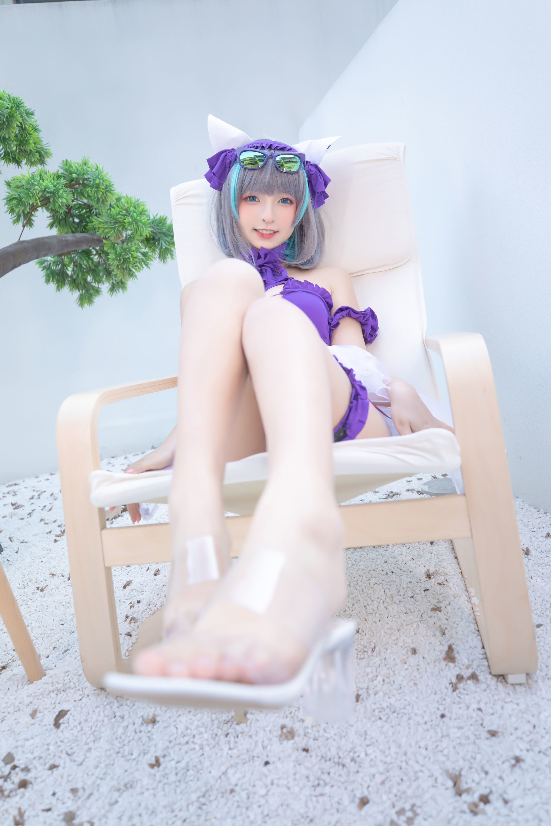 Ảnh Coser Nổi Tiếng Trên Mạng]  belle  Kagura Ban Mafuyu Chi Cheshire - Sân Vườn Màu Thuần