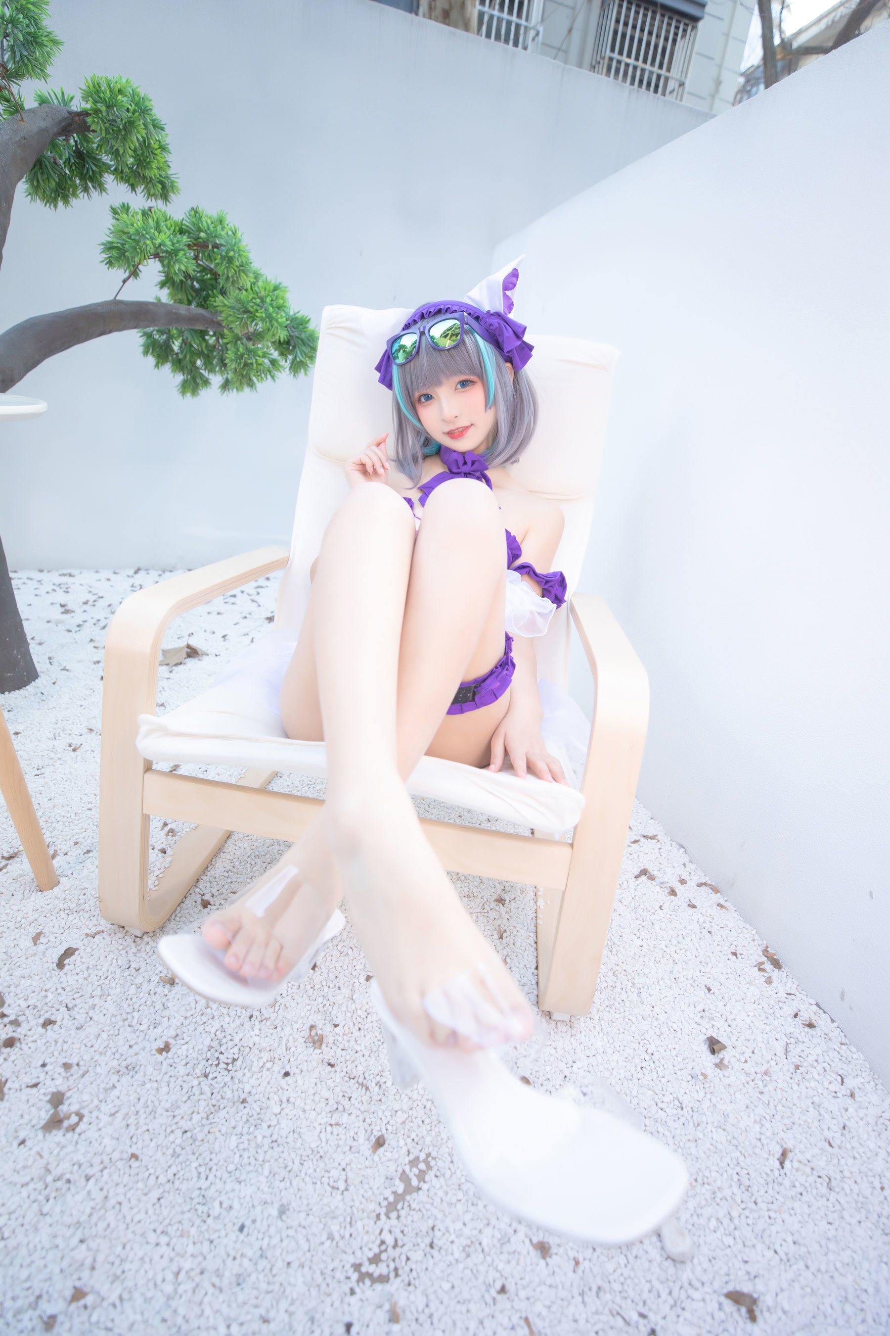 Ảnh Coser Nổi Tiếng Trên Mạng]  belle  Kagura Ban Mafuyu Chi Cheshire - Sân Vườn Màu Thuần