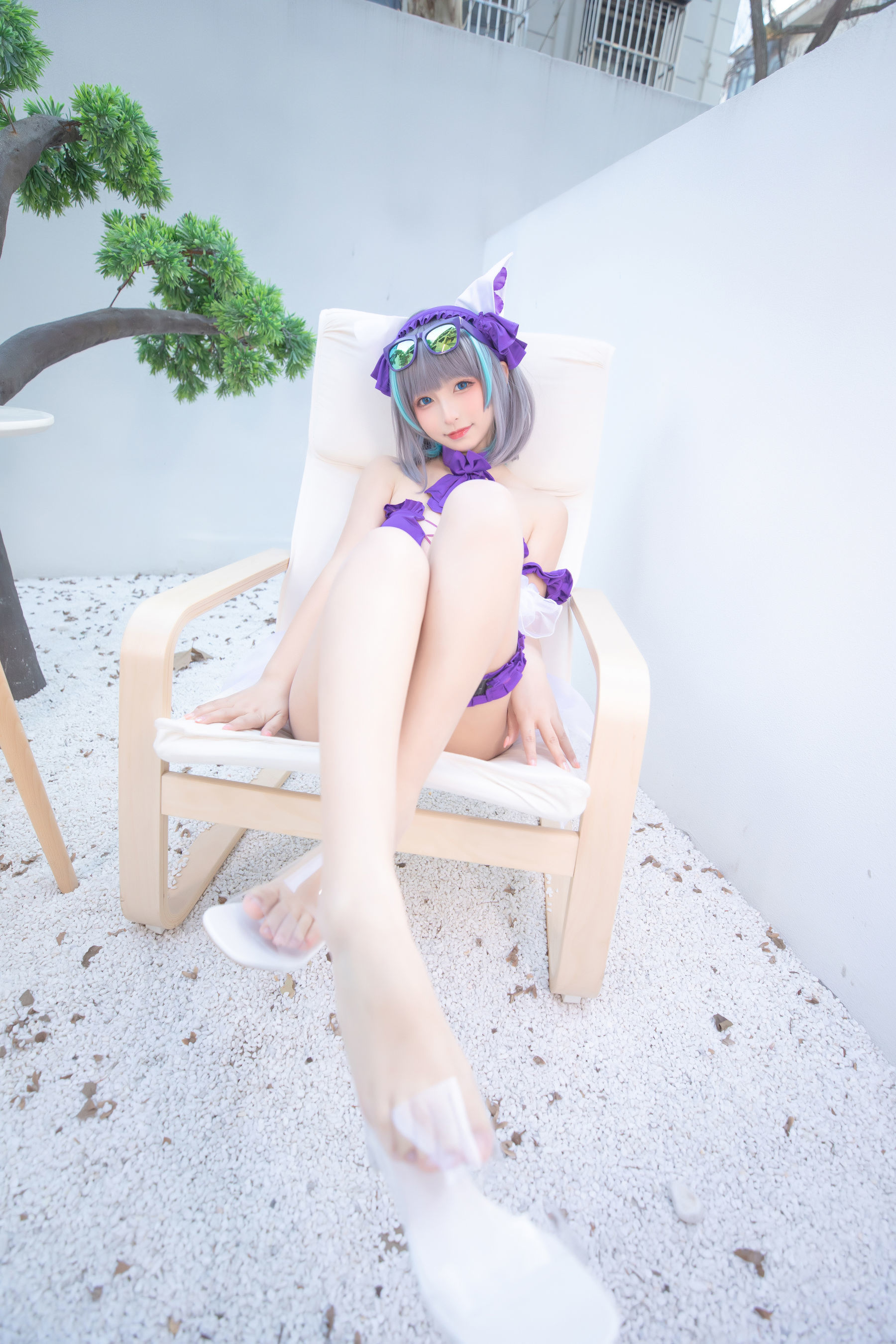 Ảnh Coser Nổi Tiếng Trên Mạng]  belle  Kagura Ban Mafuyu Chi Cheshire - Sân Vườn Màu Thuần