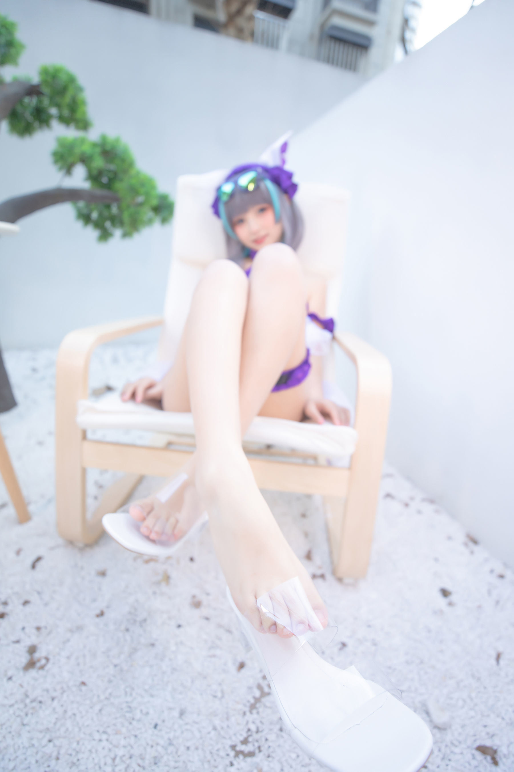 Ảnh Coser Nổi Tiếng Trên Mạng]  belle  Kagura Ban Mafuyu Chi Cheshire - Sân Vườn Màu Thuần