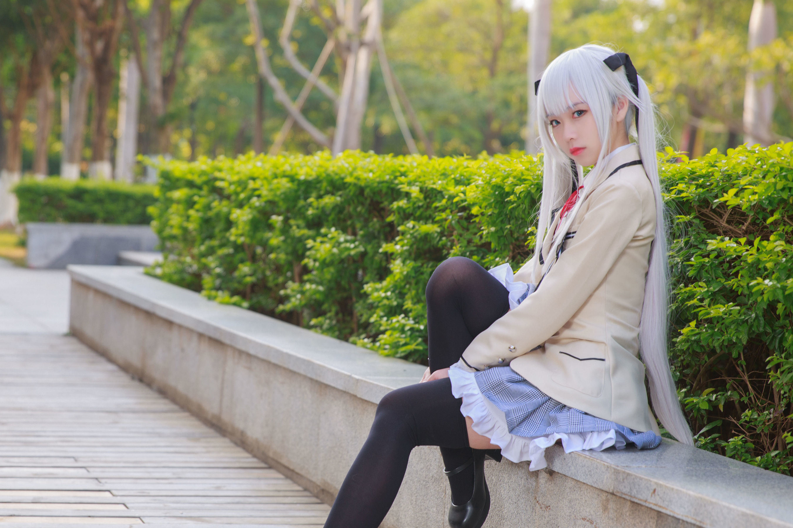 เน็ตไอดอลคอสเพลเยอร์写真] อนิเมะบล็อกเกอร์ G44 จะไม่ได้รับบาดเจ็บ - ฝูจือชุดนักเรียน