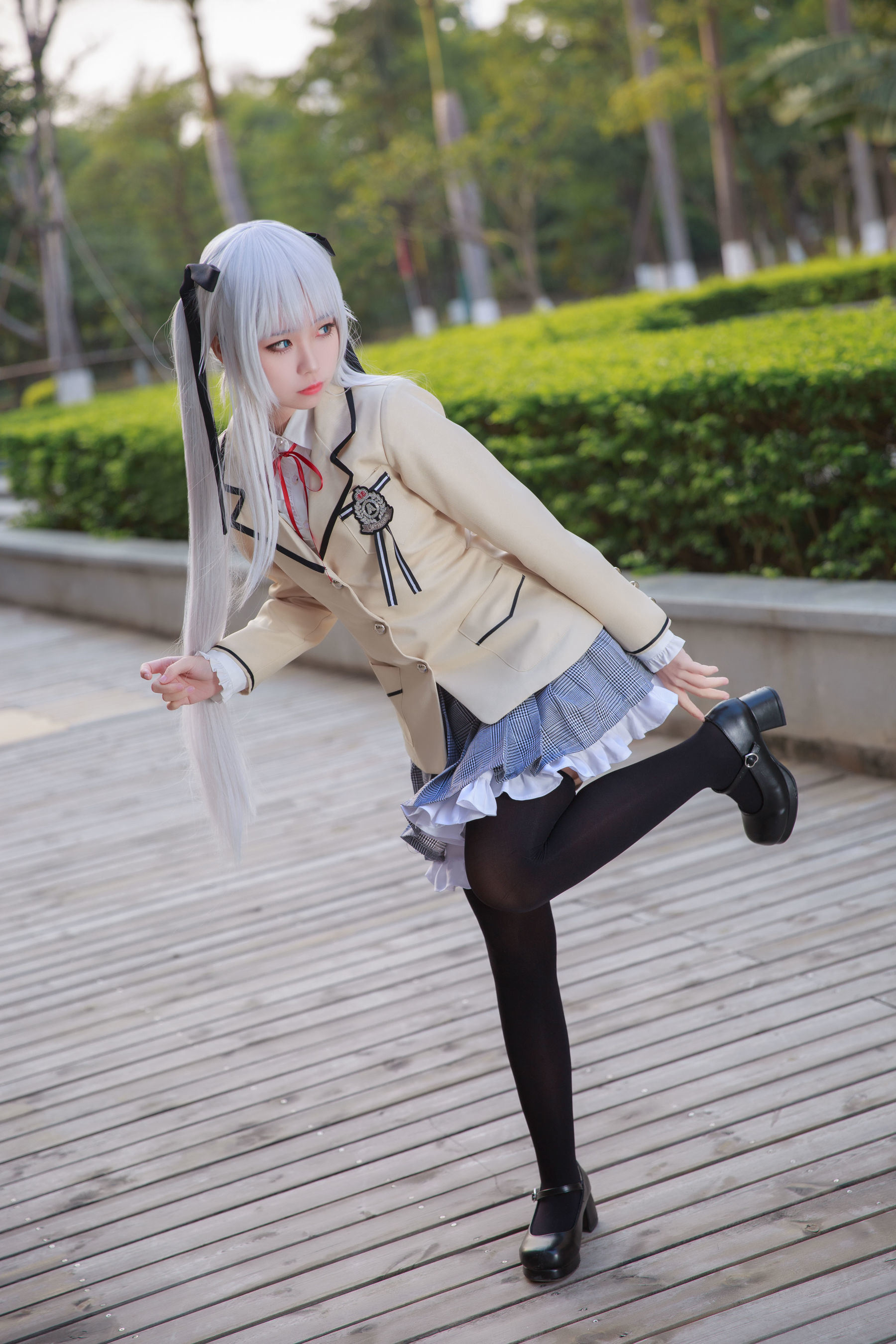 เน็ตไอดอลคอสเพลเยอร์写真] อนิเมะบล็อกเกอร์ G44 จะไม่ได้รับบาดเจ็บ - ฝูจือชุดนักเรียน
