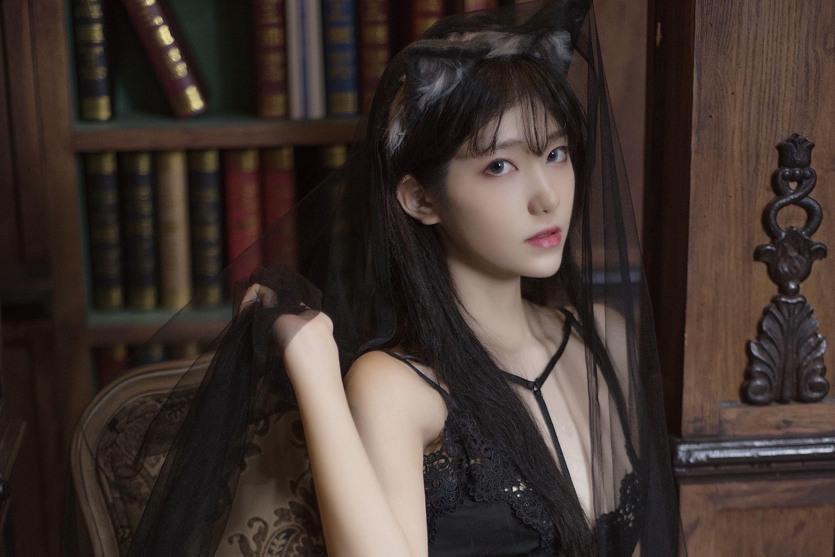 เน็ตไอดอล COSER 写真] แอนิเมะบล็อกเกอร์ นันเต่าMomoko - ชุดชั้นในสีดำ