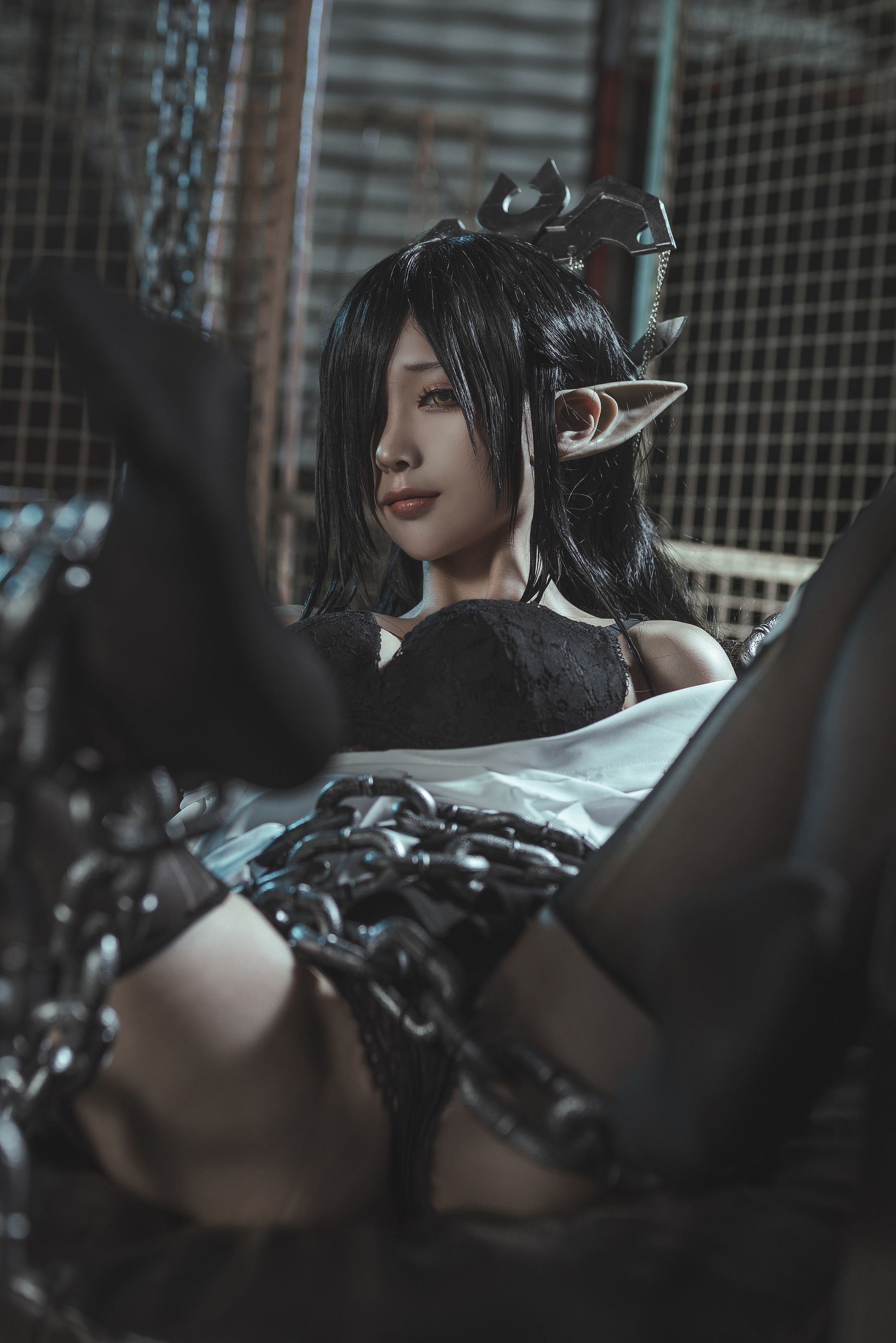 ネット有名人コスプレイヤーフォト] アニメブロガー蠢沫沫 - ブラックビーストクイーン OL制服