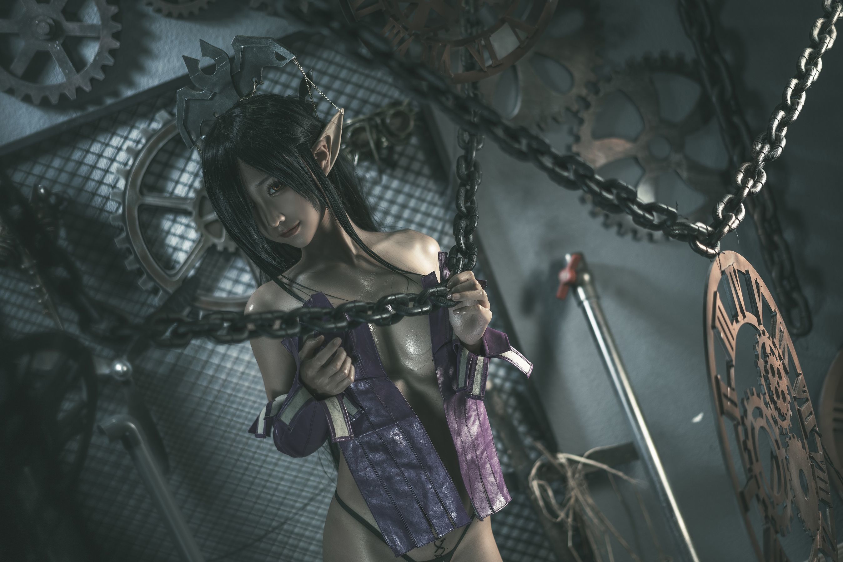 인터넷 유명인 COSER 사진] 애니메이션 블로거 춘모모 - 흑수 여왕 원래 설정