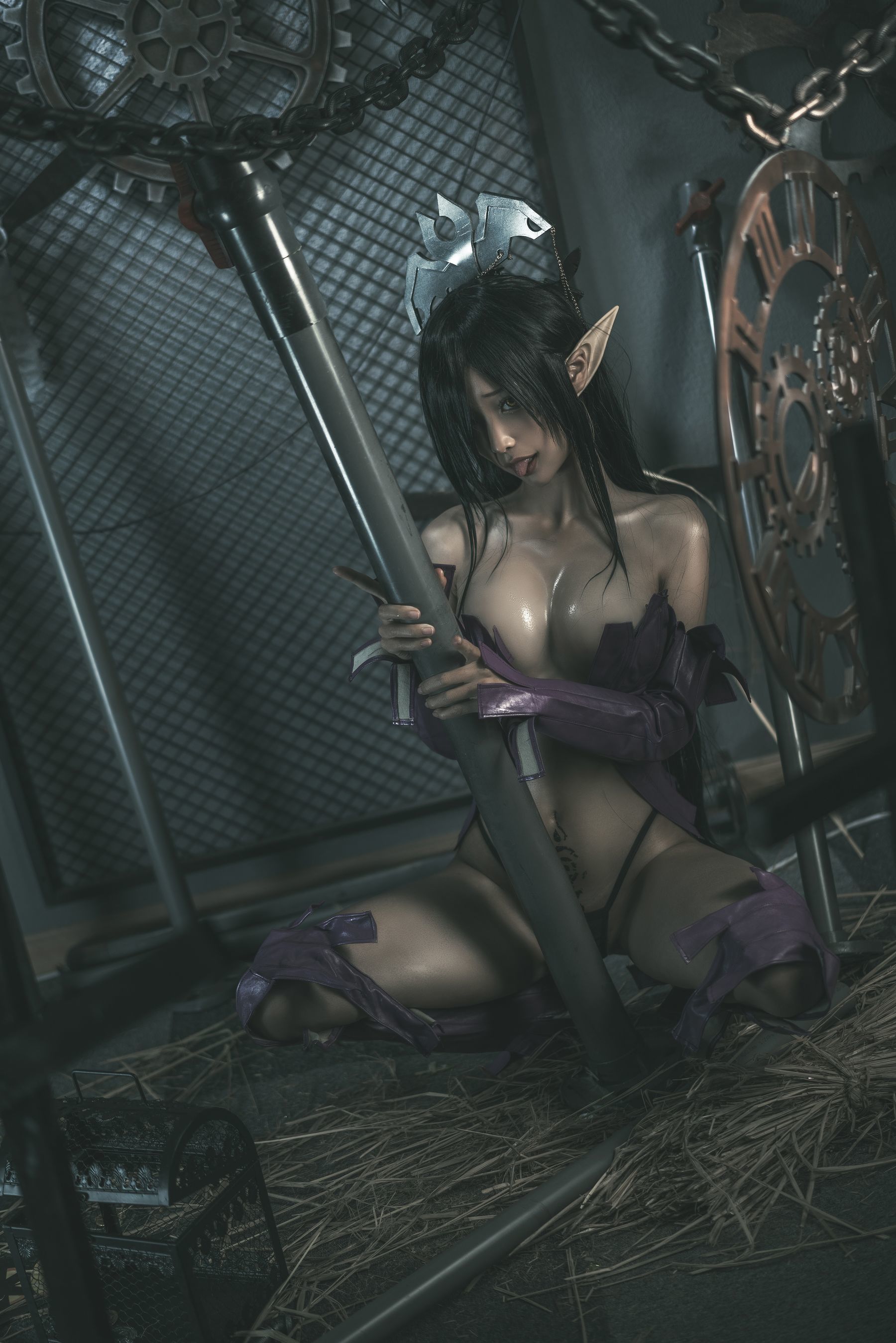 인터넷 유명인 COSER 사진] 애니메이션 블로거 춘모모 - 흑수 여왕 원래 설정