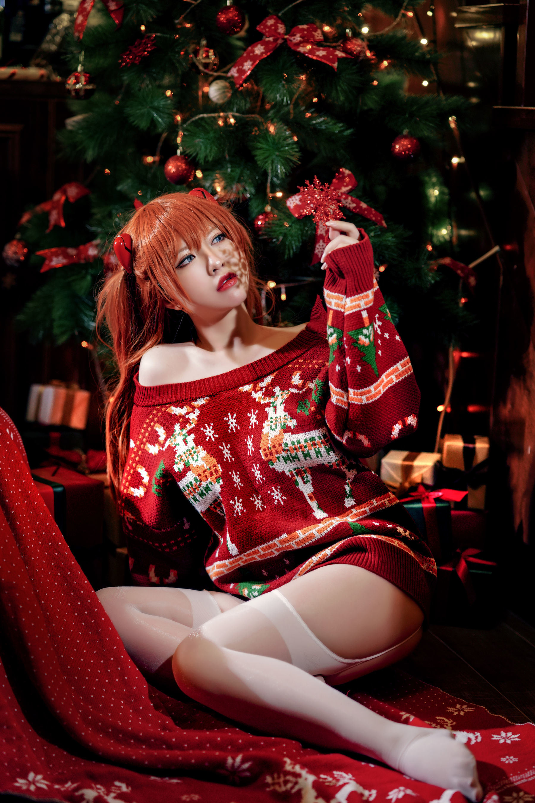 Ban Ban Zi Cosplay Shikinami Asuka Christmas