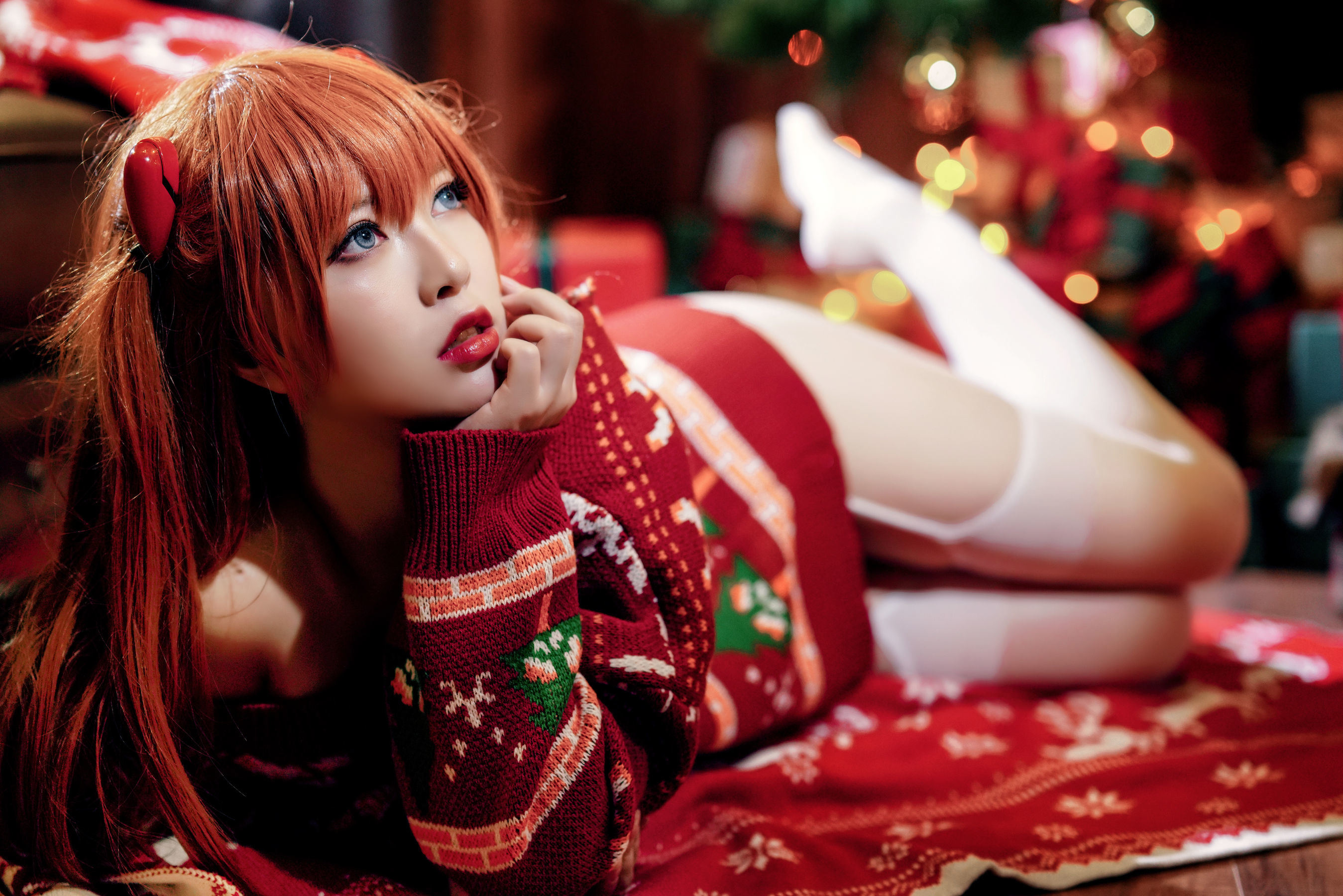 Ban Ban Zi Cosplay Shikinami Asuka Christmas