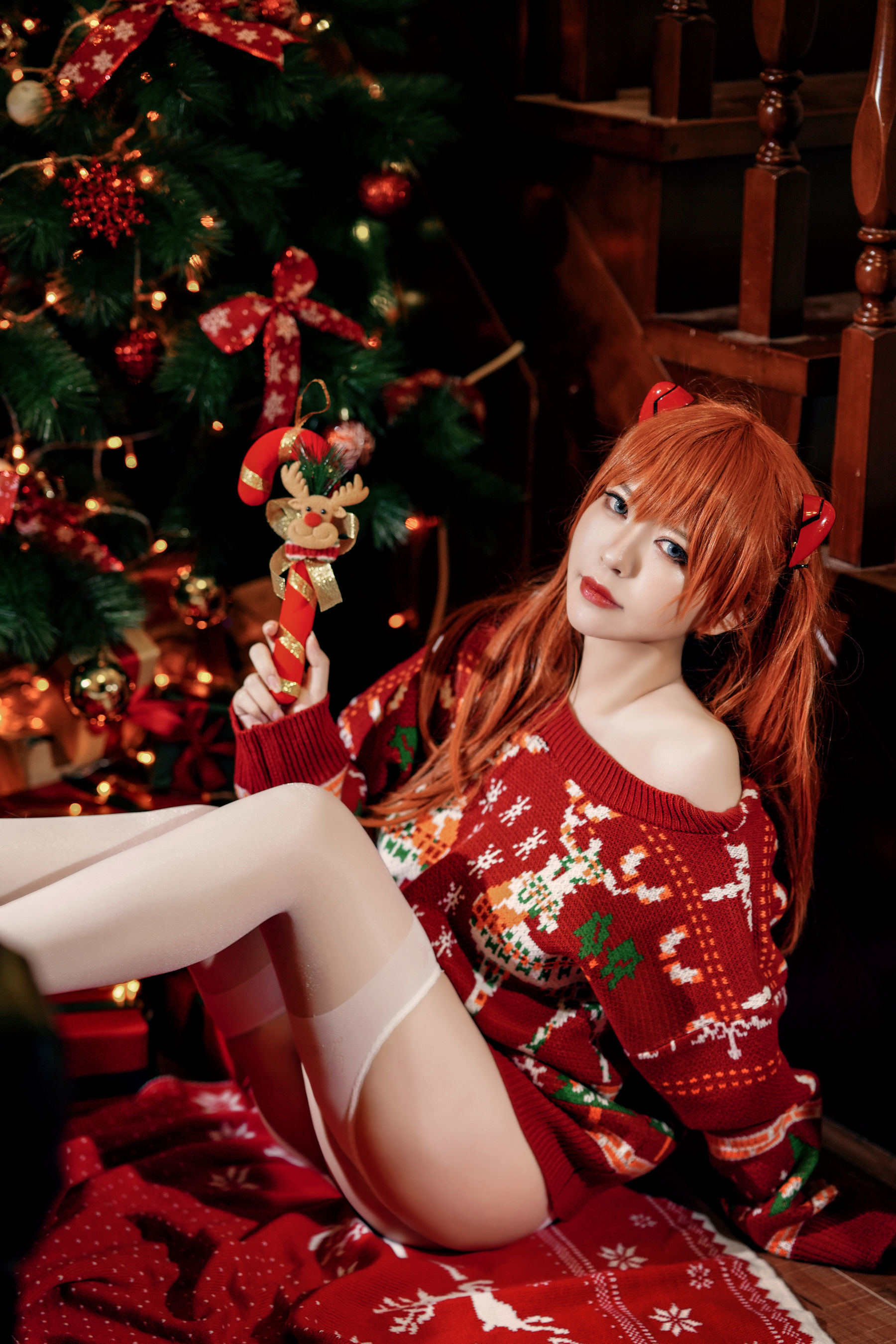 Ban Ban Zi คอสเพลย์ Shikinami Asuka Christmas