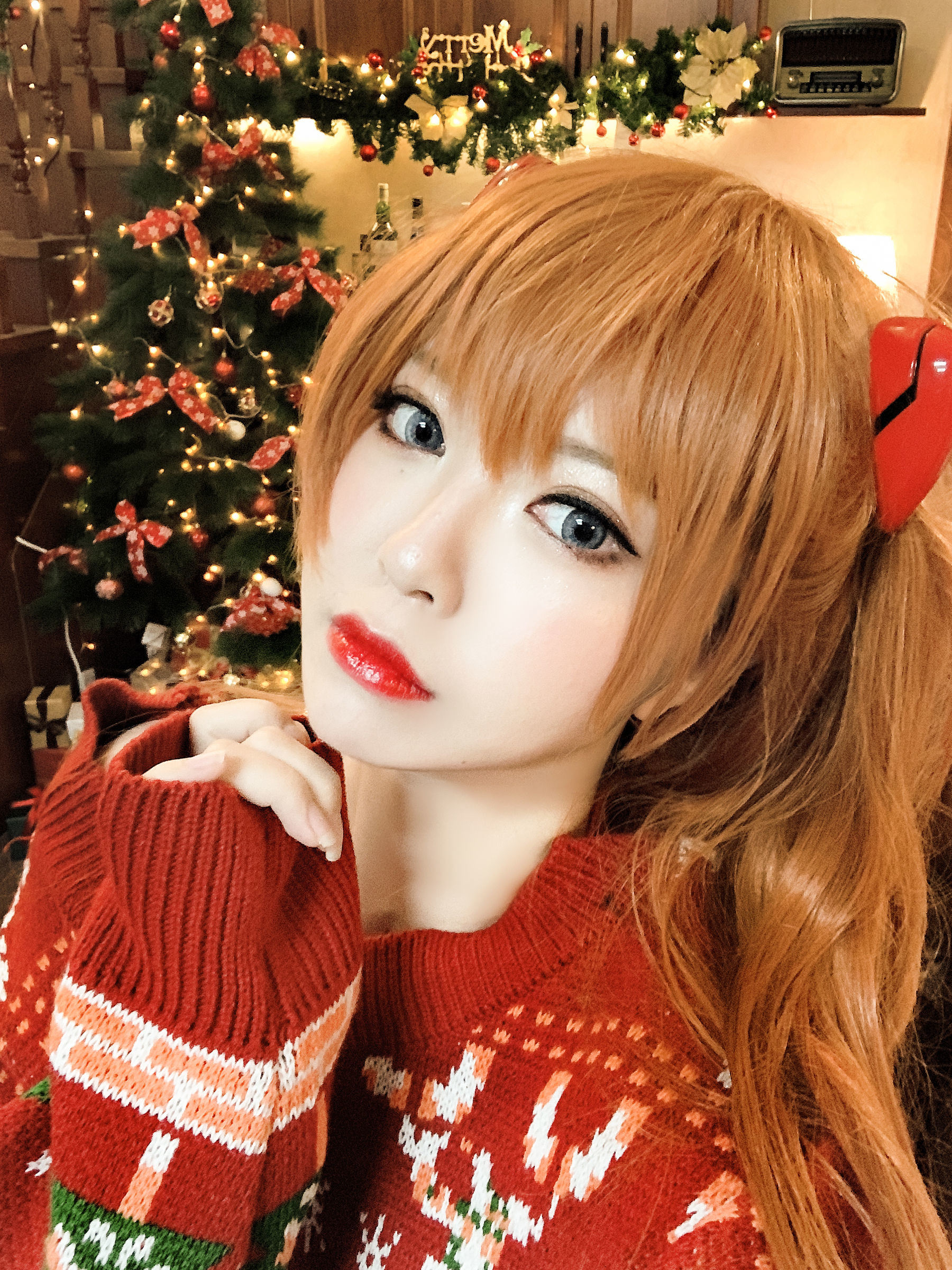 Ban Ban Zi คอสเพลย์ Shikinami Asuka Christmas
