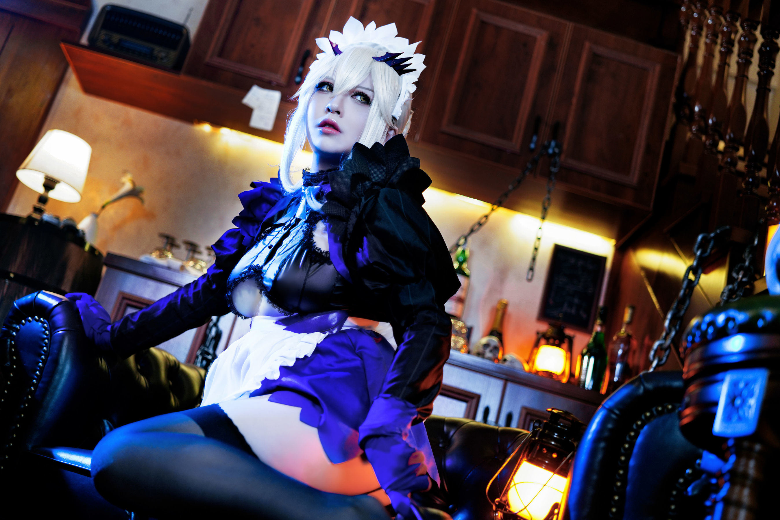 半半子 Lancer Alter メイド コスプレ写真