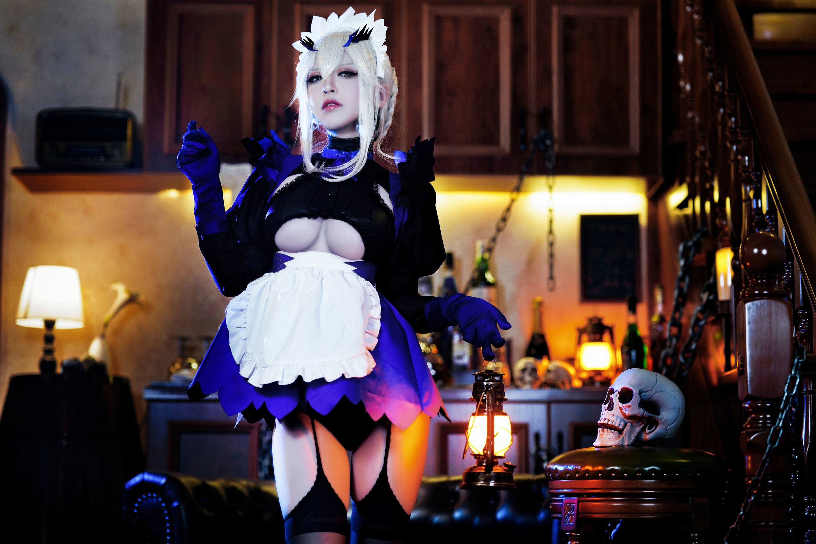 半半子 Lancer Alter メイド コスプレ写真