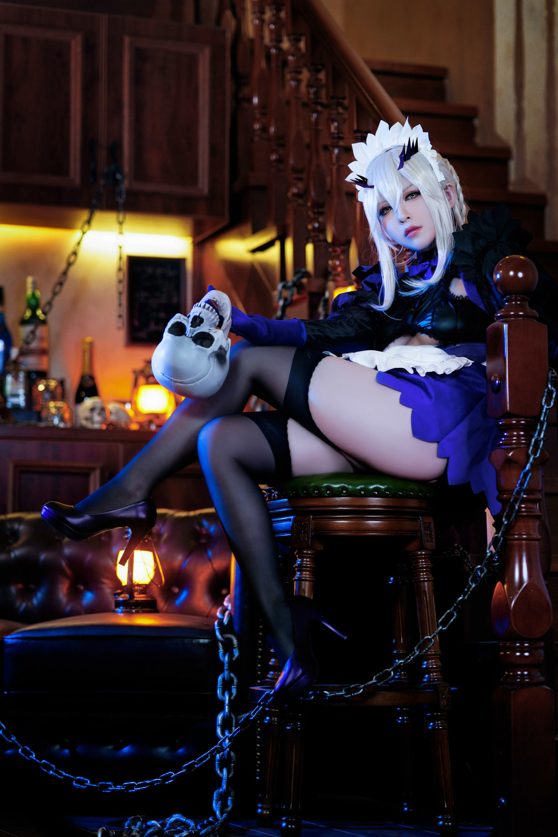 半半子 Lancer Alter メイド コスプレ写真