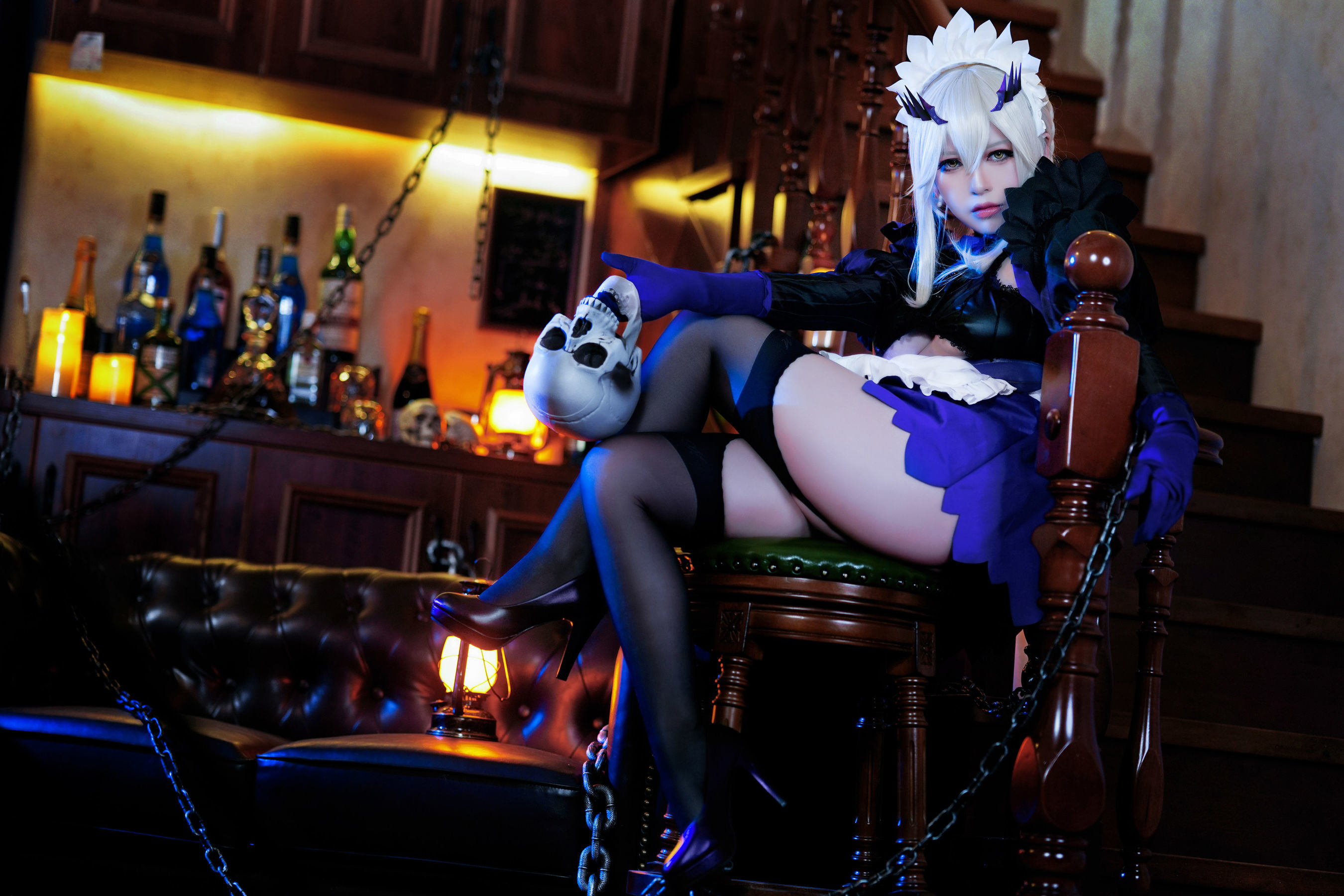 半半子 Lancer Alter メイド コスプレ写真