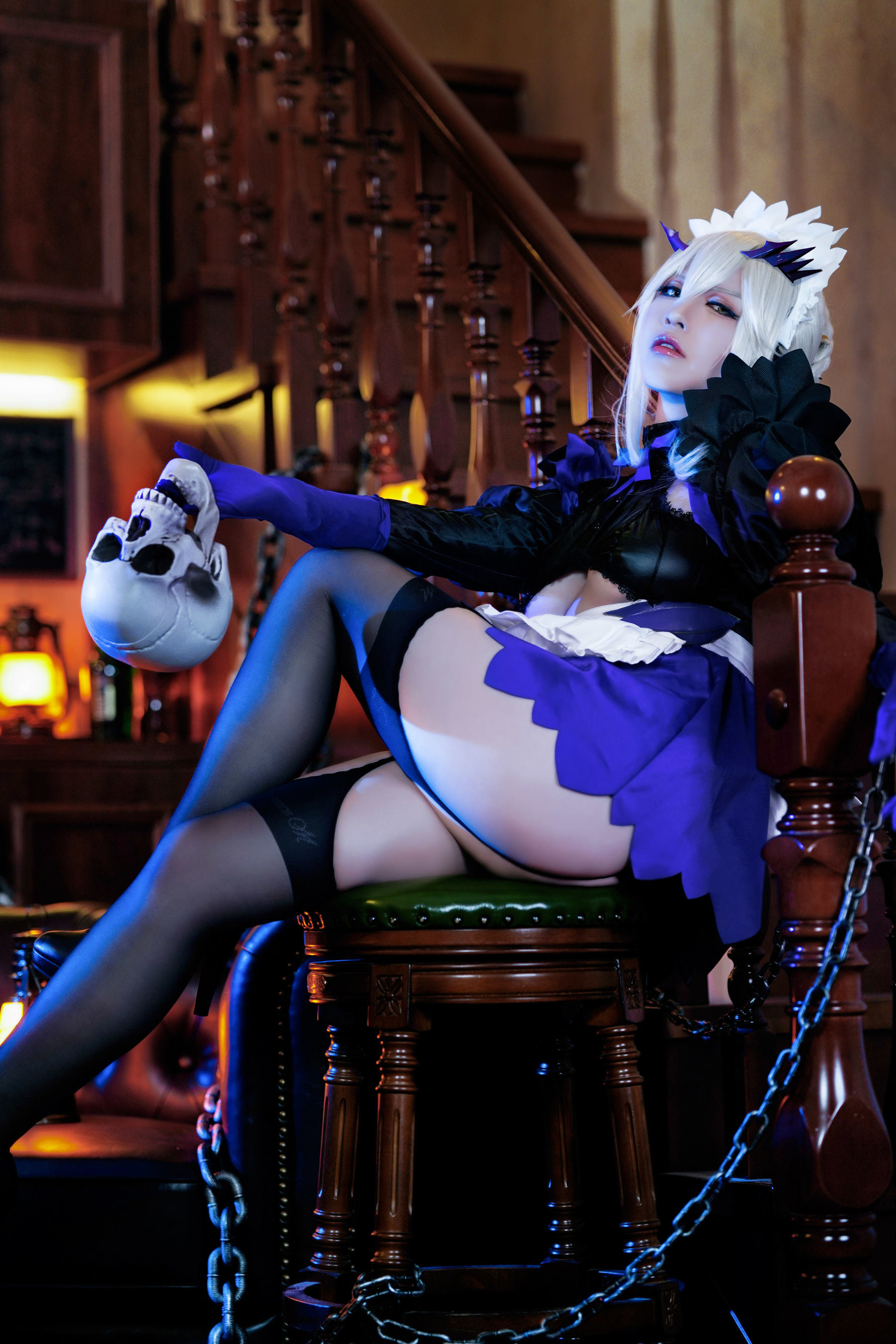 半半子 Lancer Alter メイド コスプレ写真