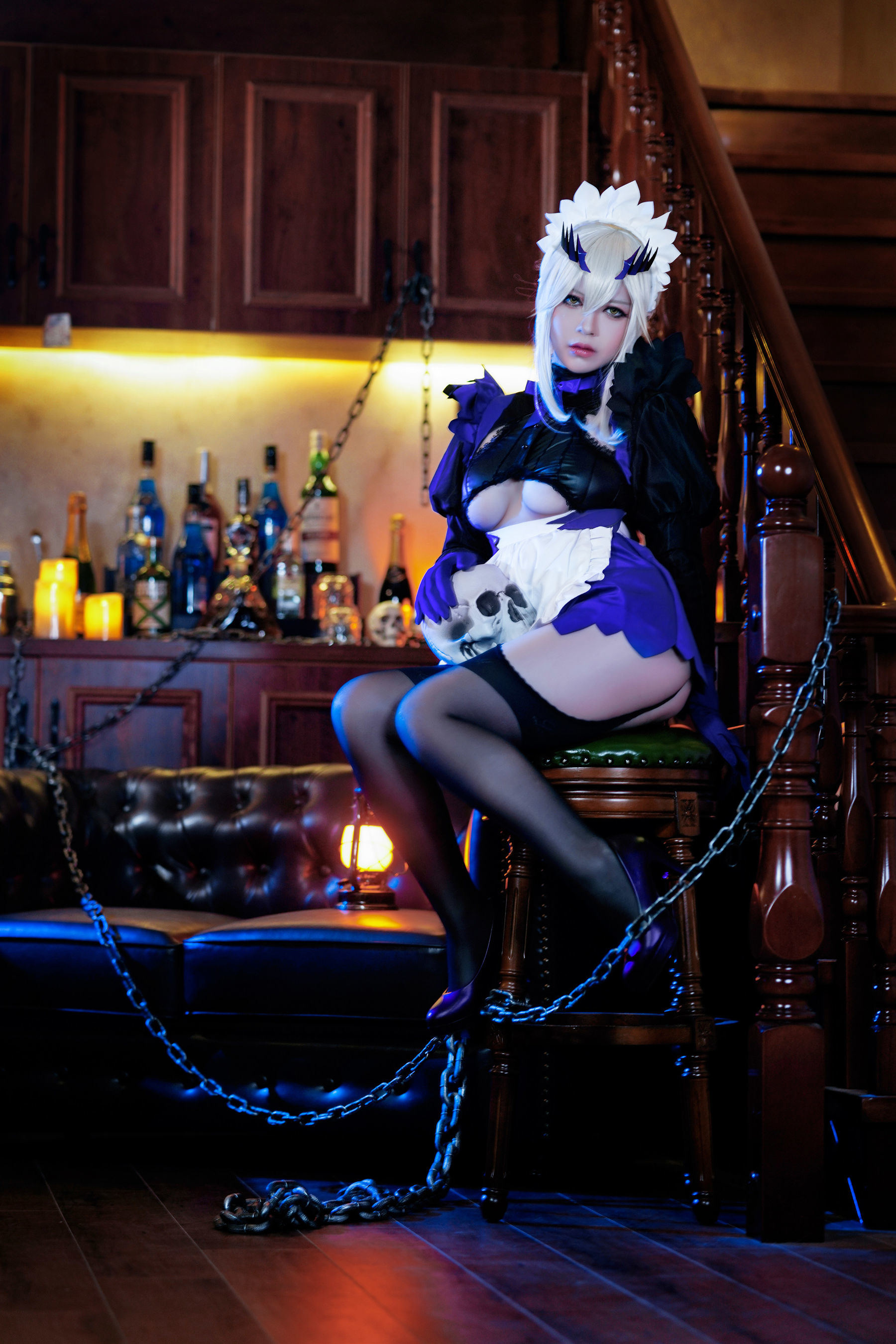 半半子 Lancer Alter メイド コスプレ写真