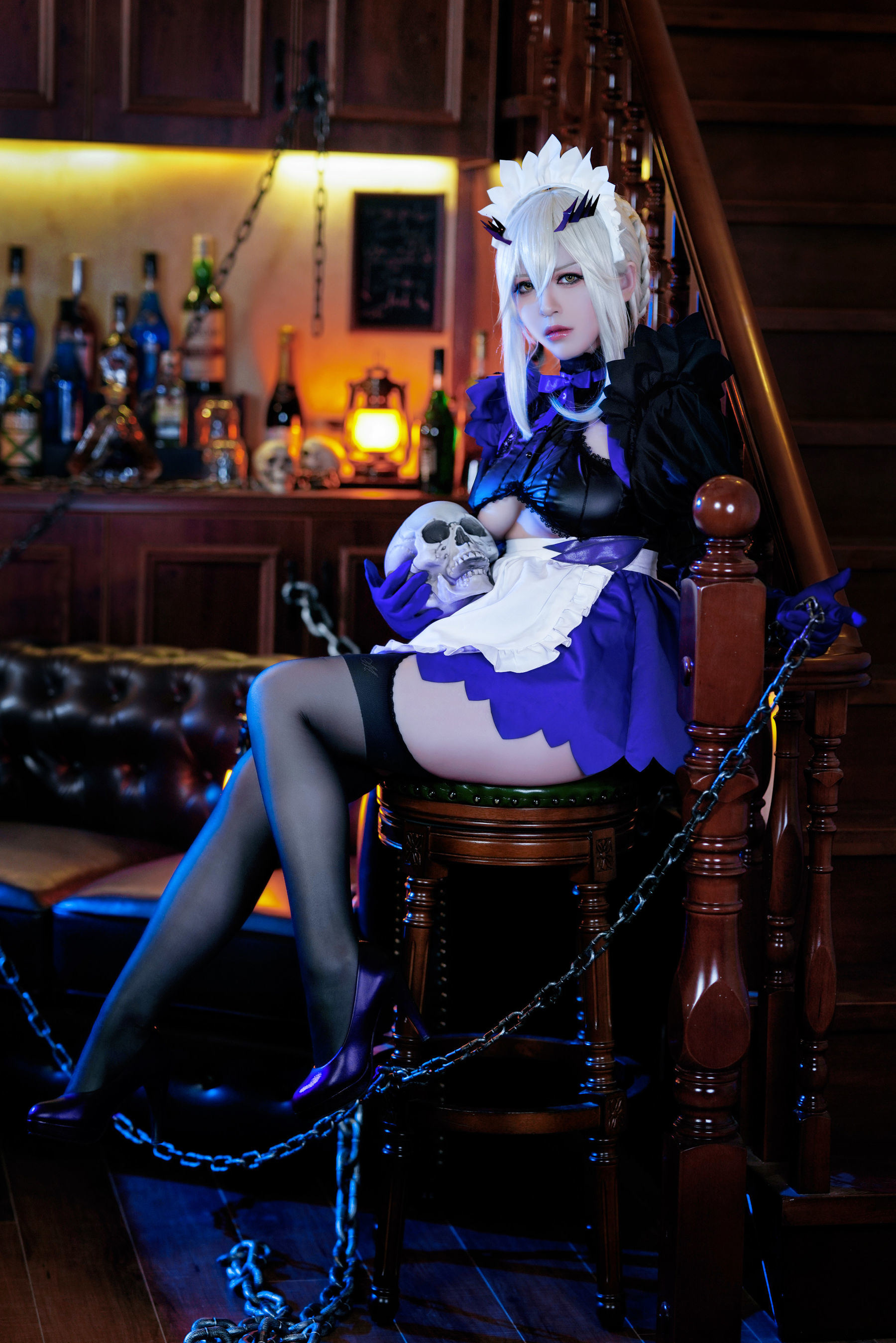 半半子 Lancer Alter メイド コスプレ写真